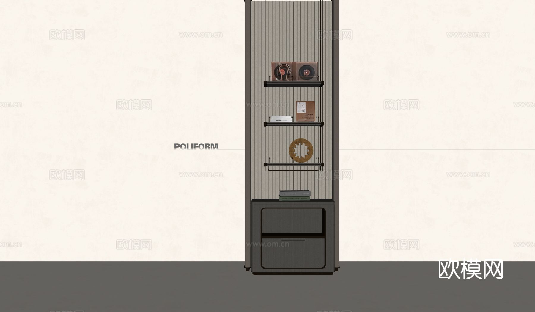 现代装饰柜 高柜 展示柜su模型