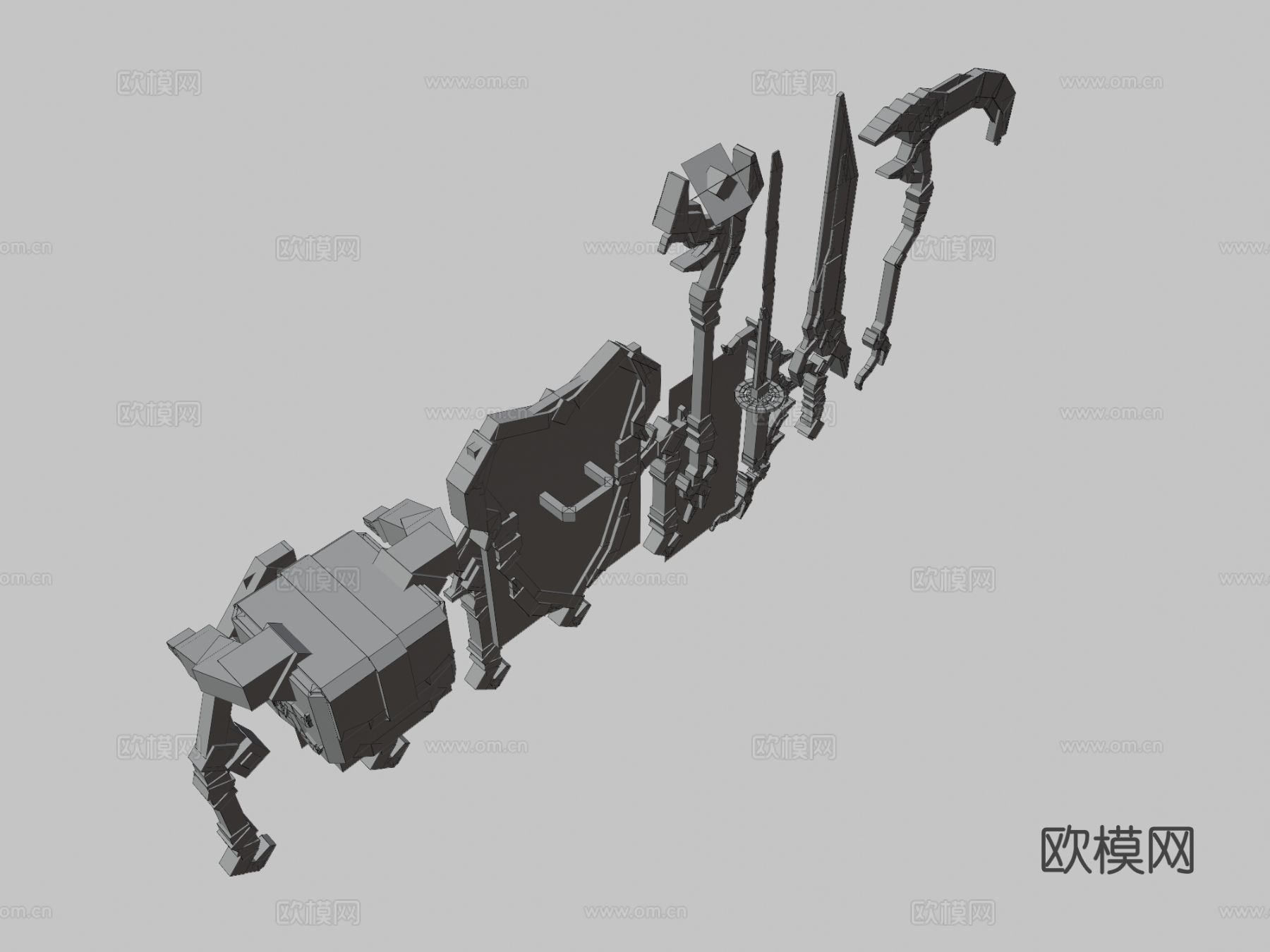 混沌黑暗武器su模型