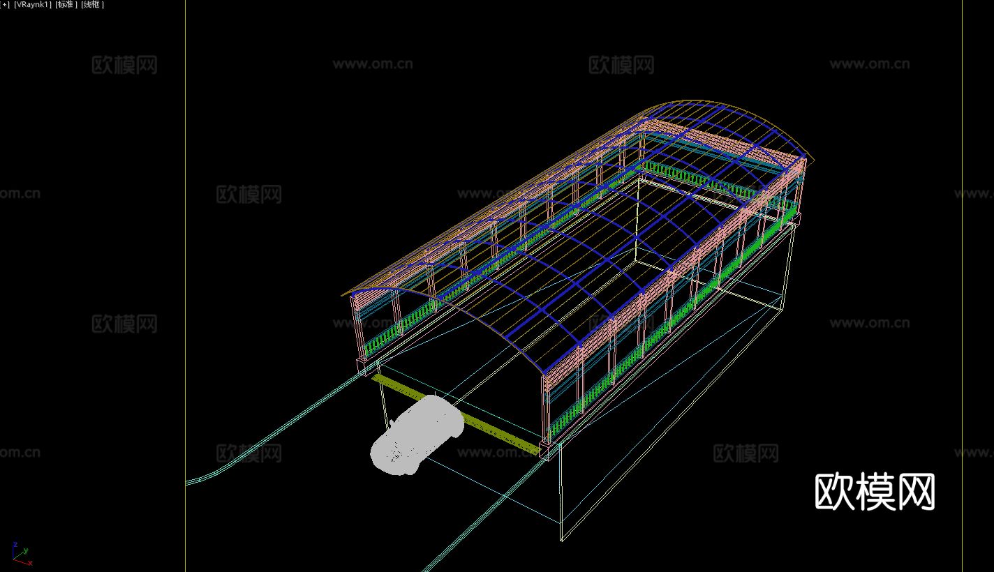 地下车库 停车场出入口3d模型