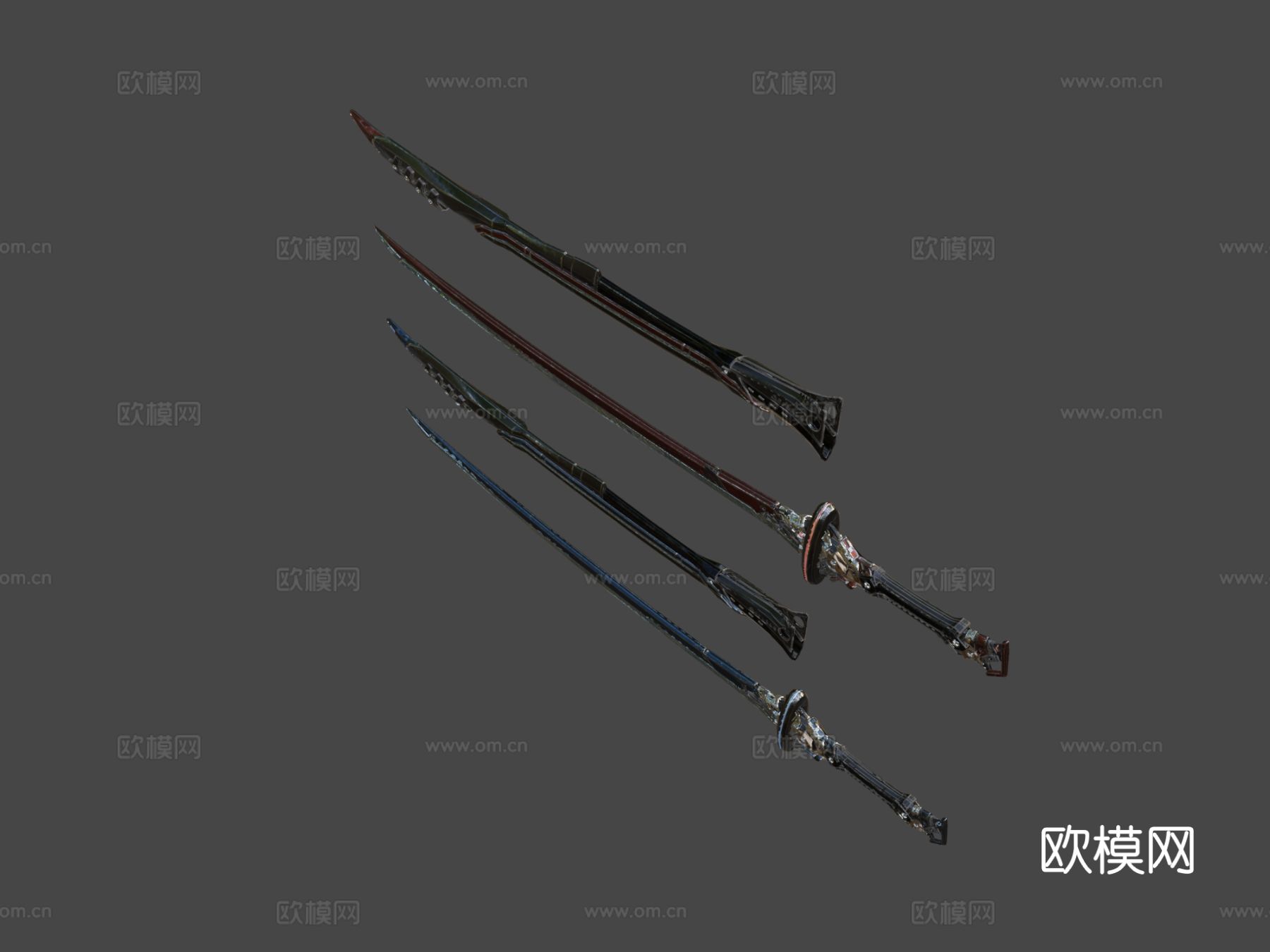 两色重剑su模型下载（渲染图5）
