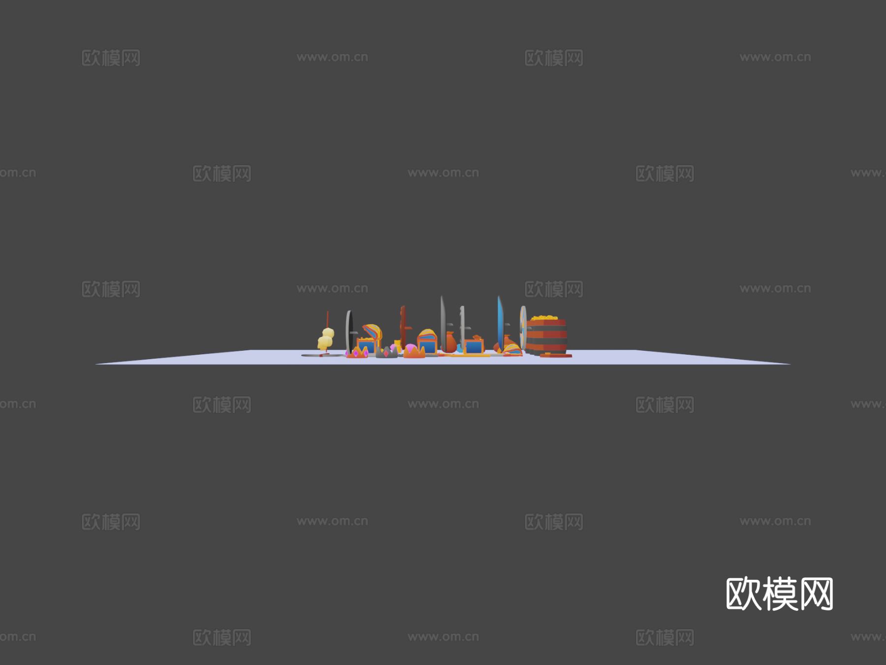 游戏二维资源su模型下载（渲染图6）