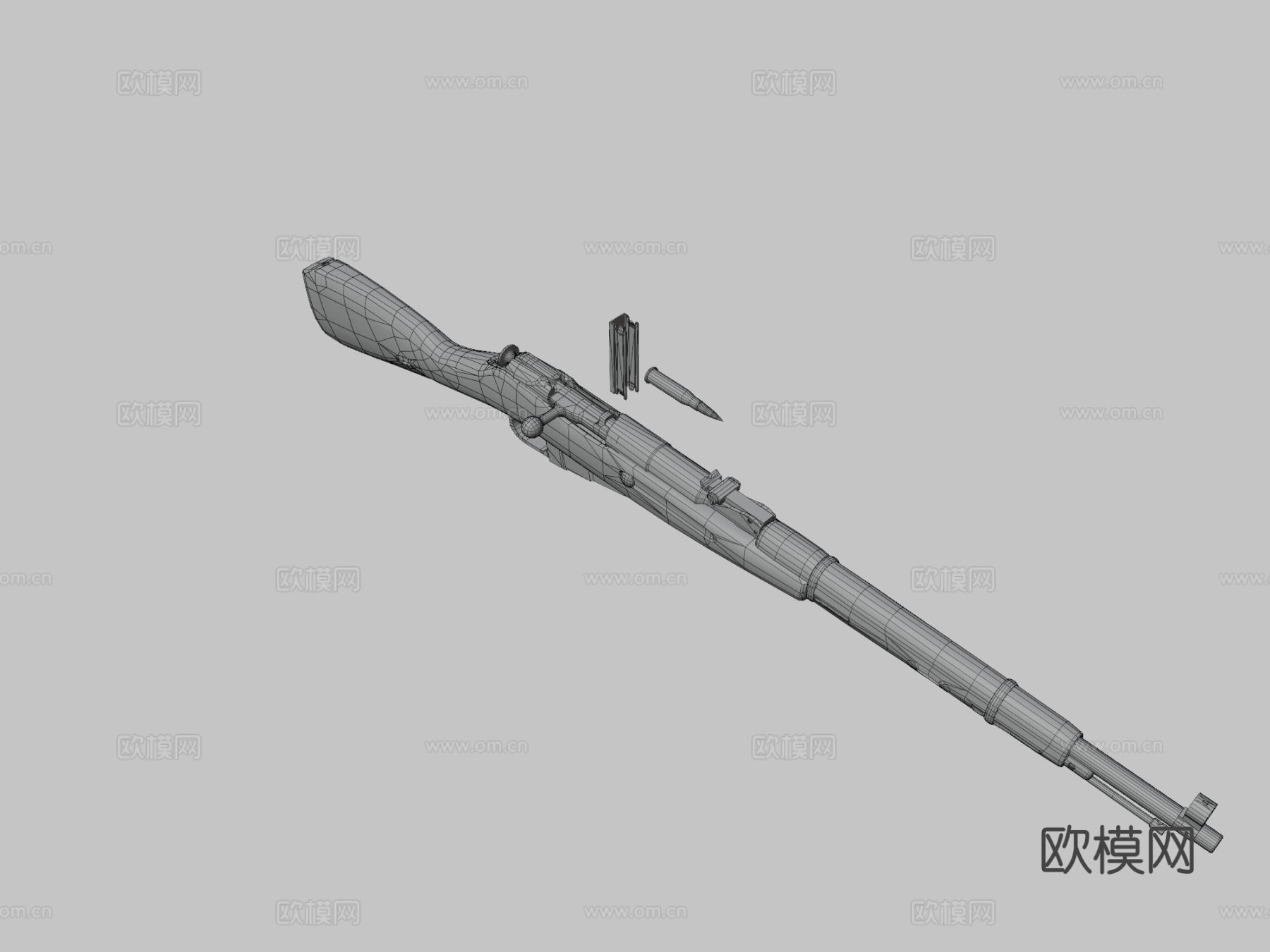 毛瑟枪su模型下载（渲染图3）