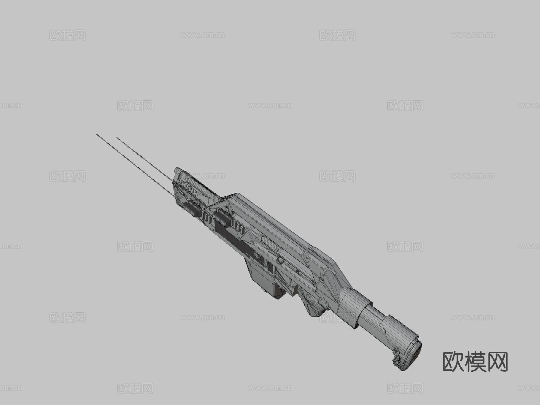 M41A脉冲步枪su模型下载（渲染图3）