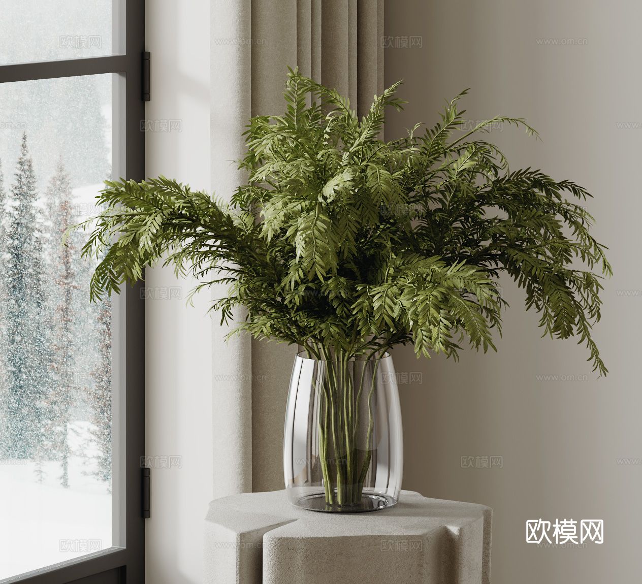 绿植 水生植物 水养植物3d模型