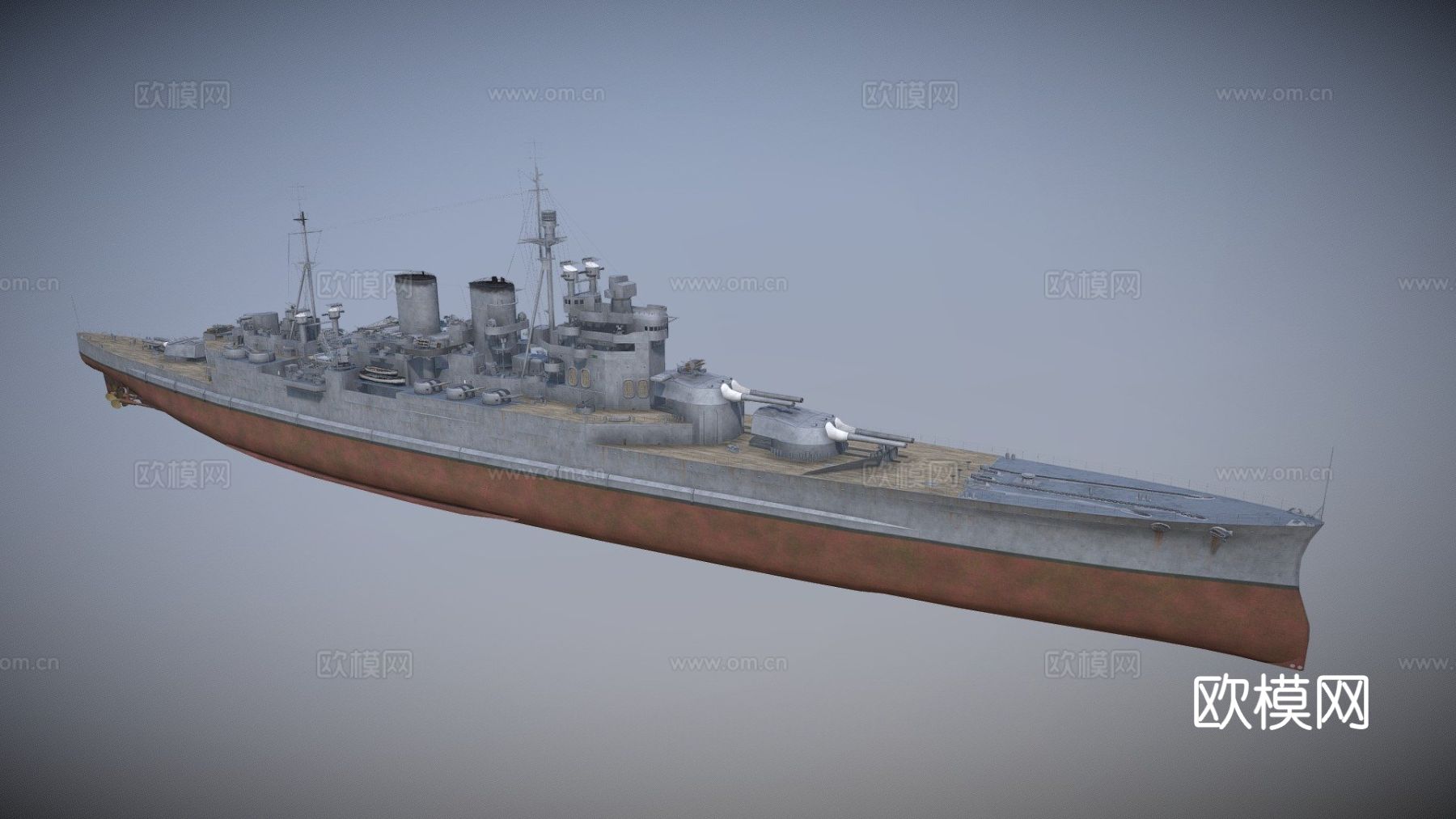 声望船su模型下载（渲染图2）