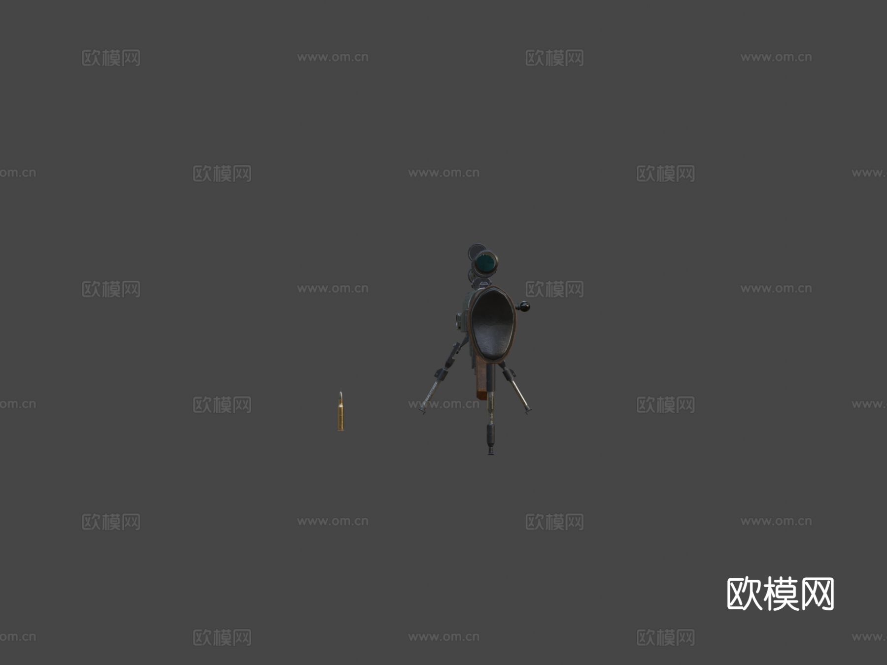 狙击枪su模型下载（渲染图7）
