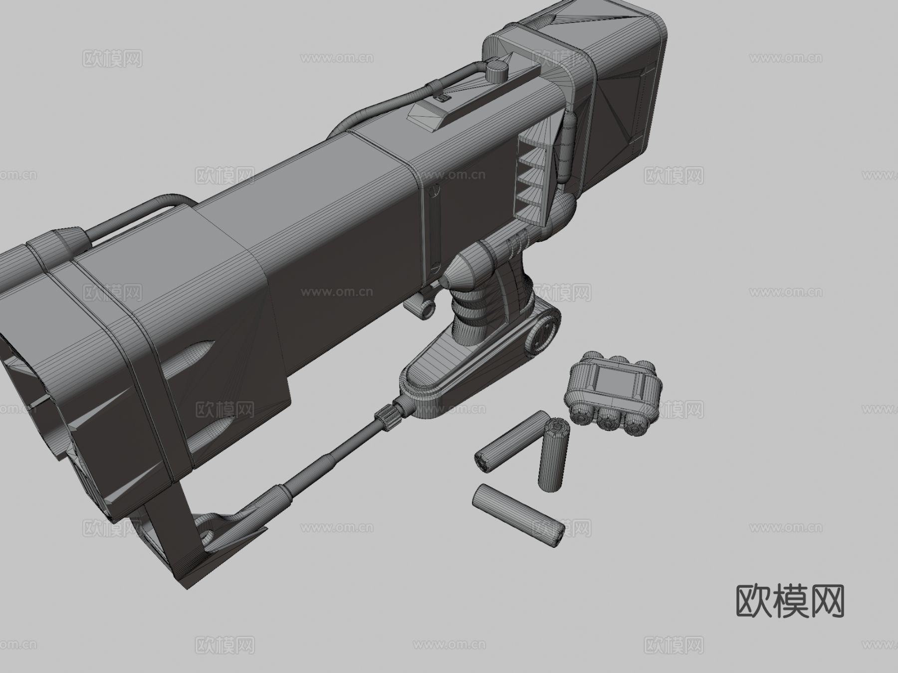 辐射激光手枪su模型