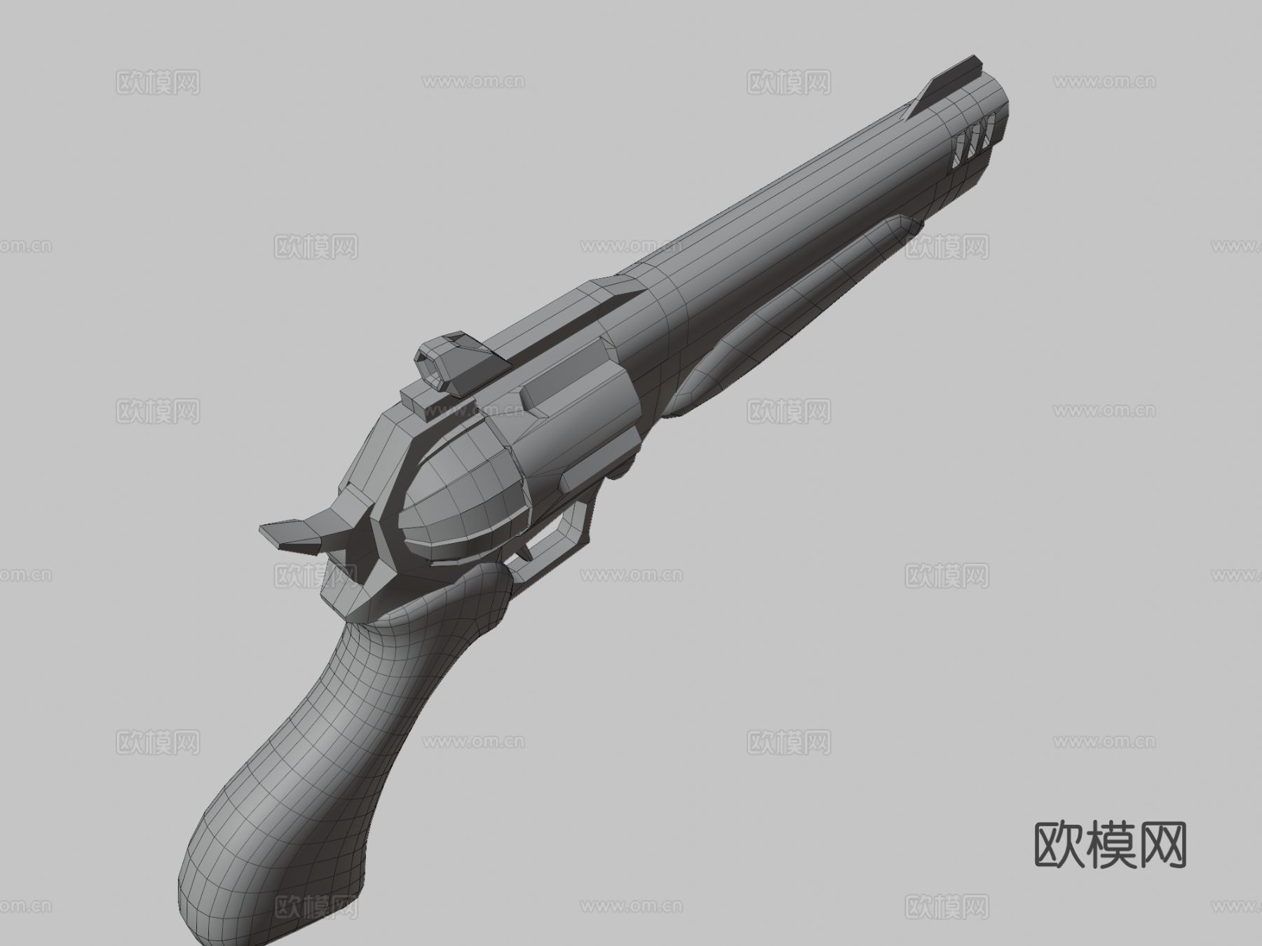 手枪su模型下载（渲染图3）