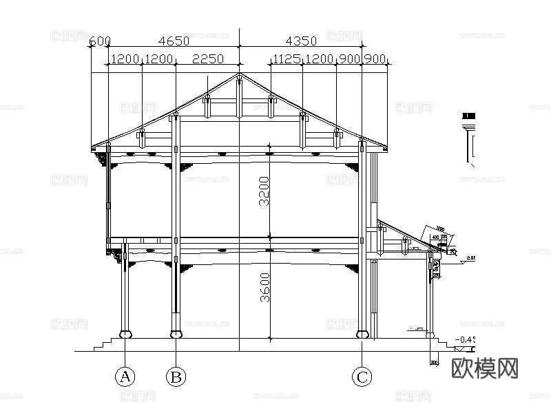 骑楼建筑CAD立面图