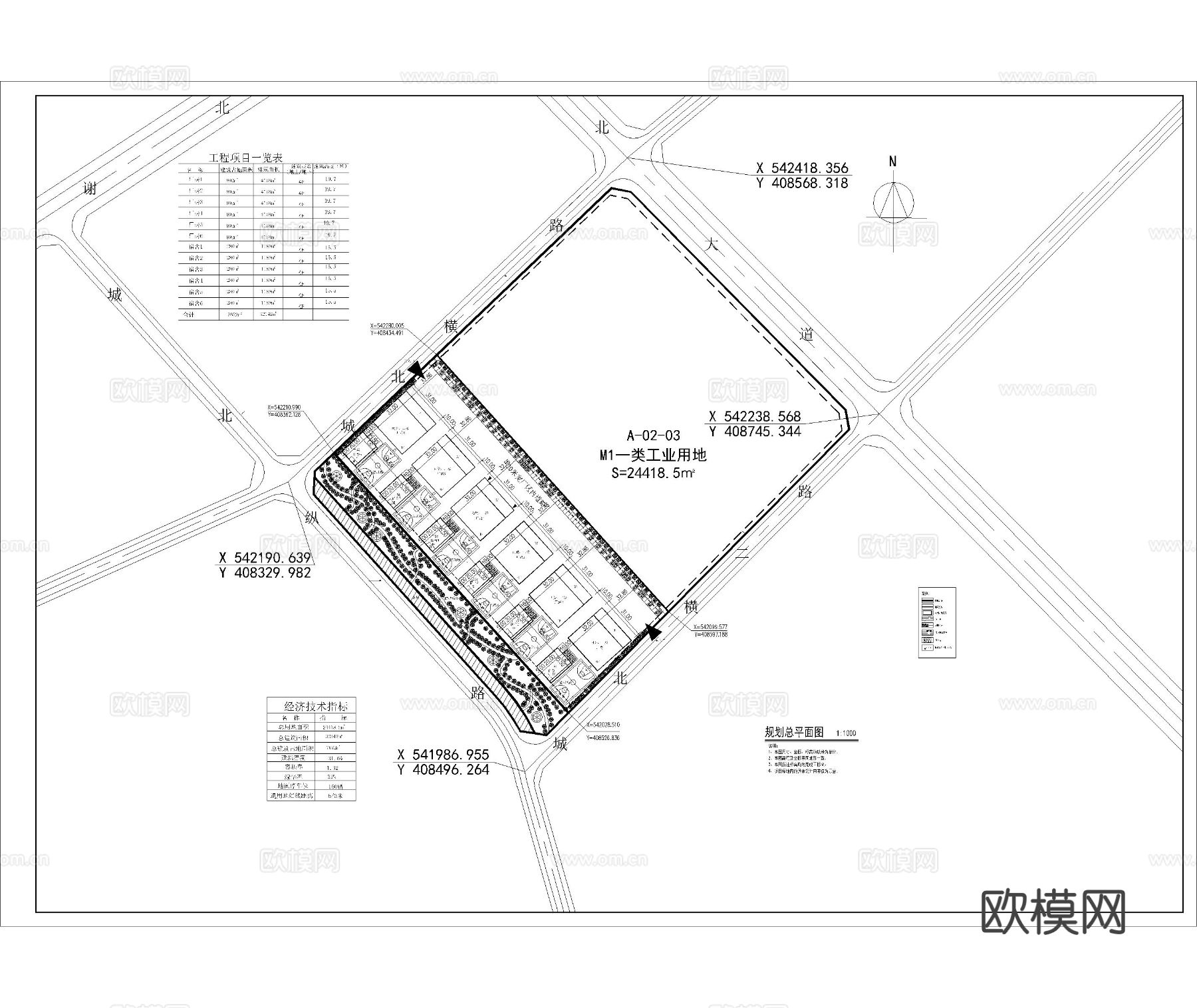 厂房 建筑CAD平立面图