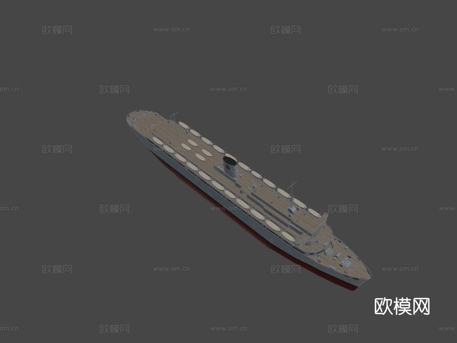 威廉古斯特洛夫号 游轮 轮船 船只3d模型