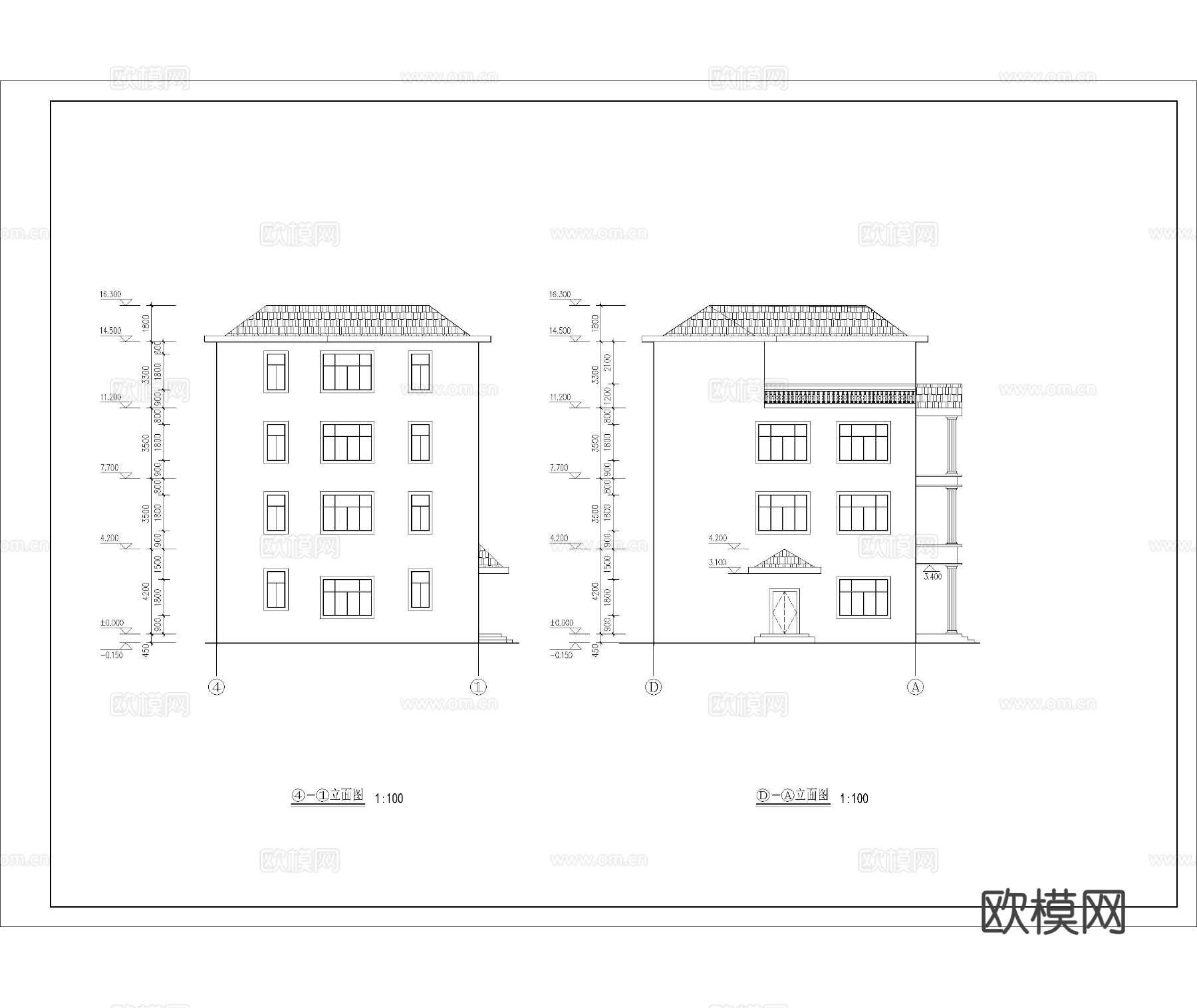 自建房 建筑CAD施工图