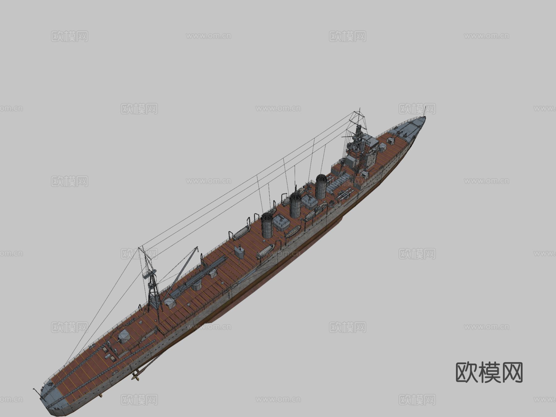 船 工程船 运输船su模型下载（渲染图2）