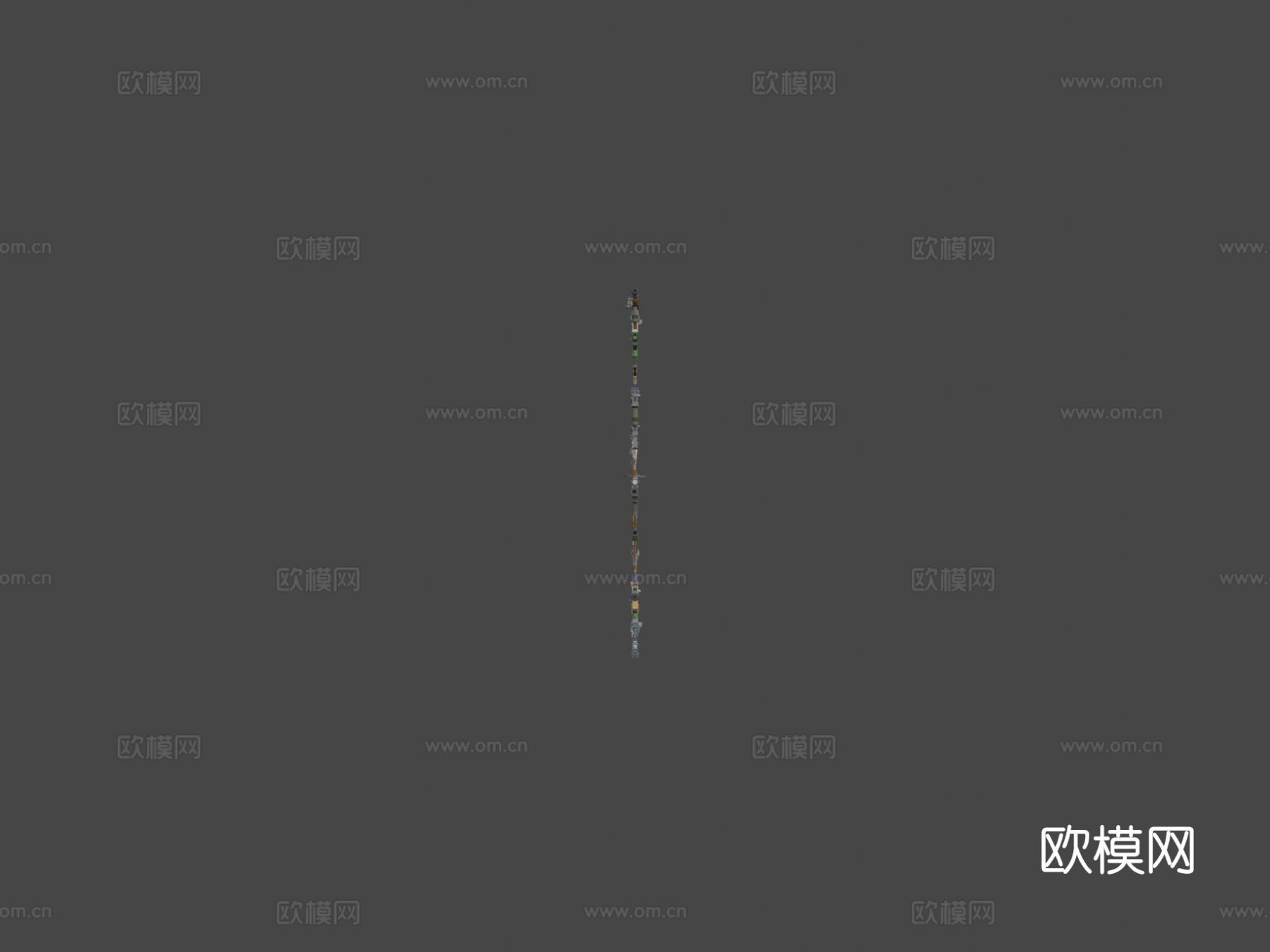 AK 冲锋枪su模型下载（渲染图8）