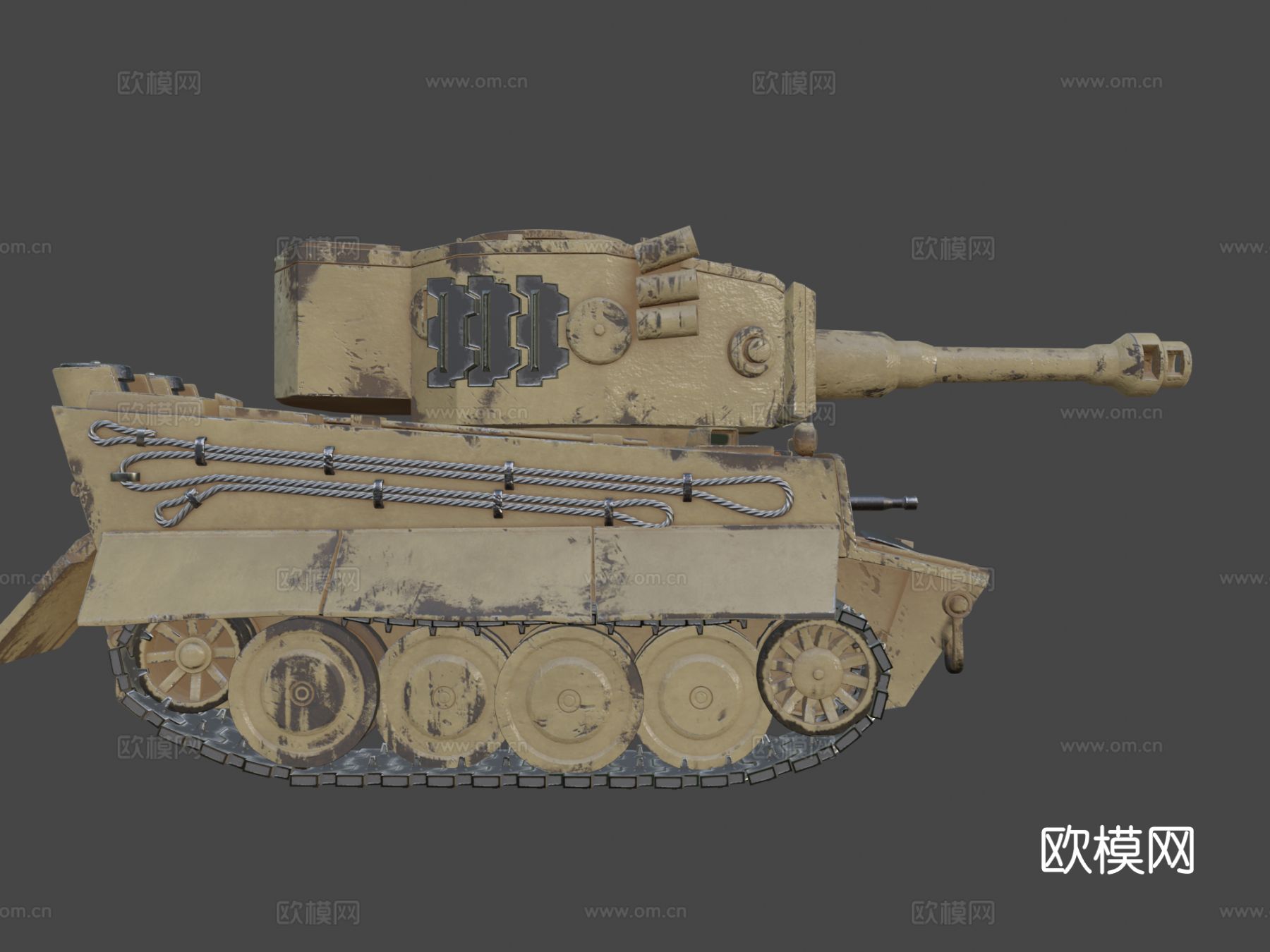 德国坦克su模型下载（渲染图6）