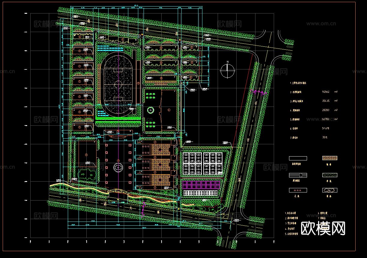 某中学CAD总平面图