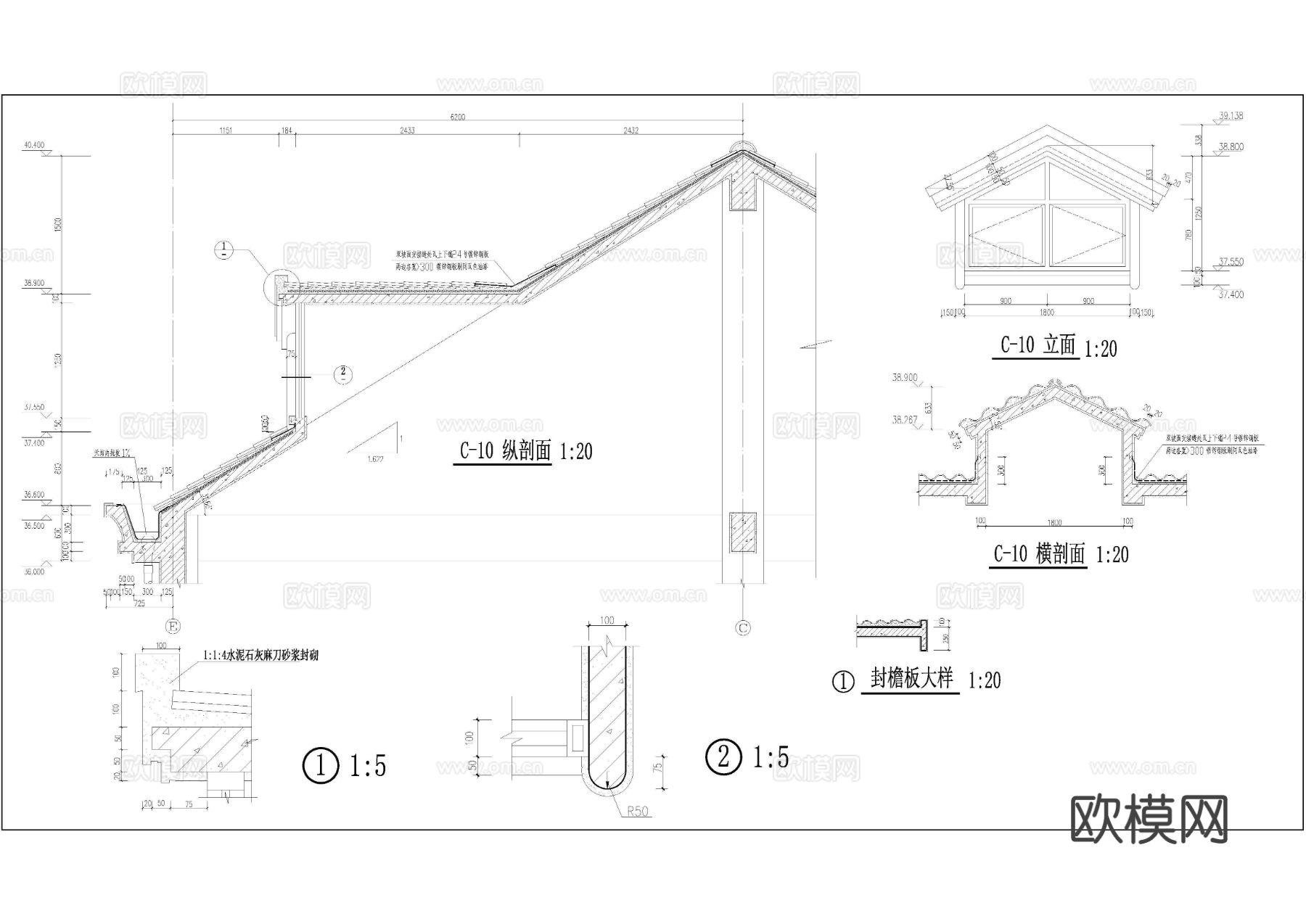 多层住宅楼建筑CAD节点大样图