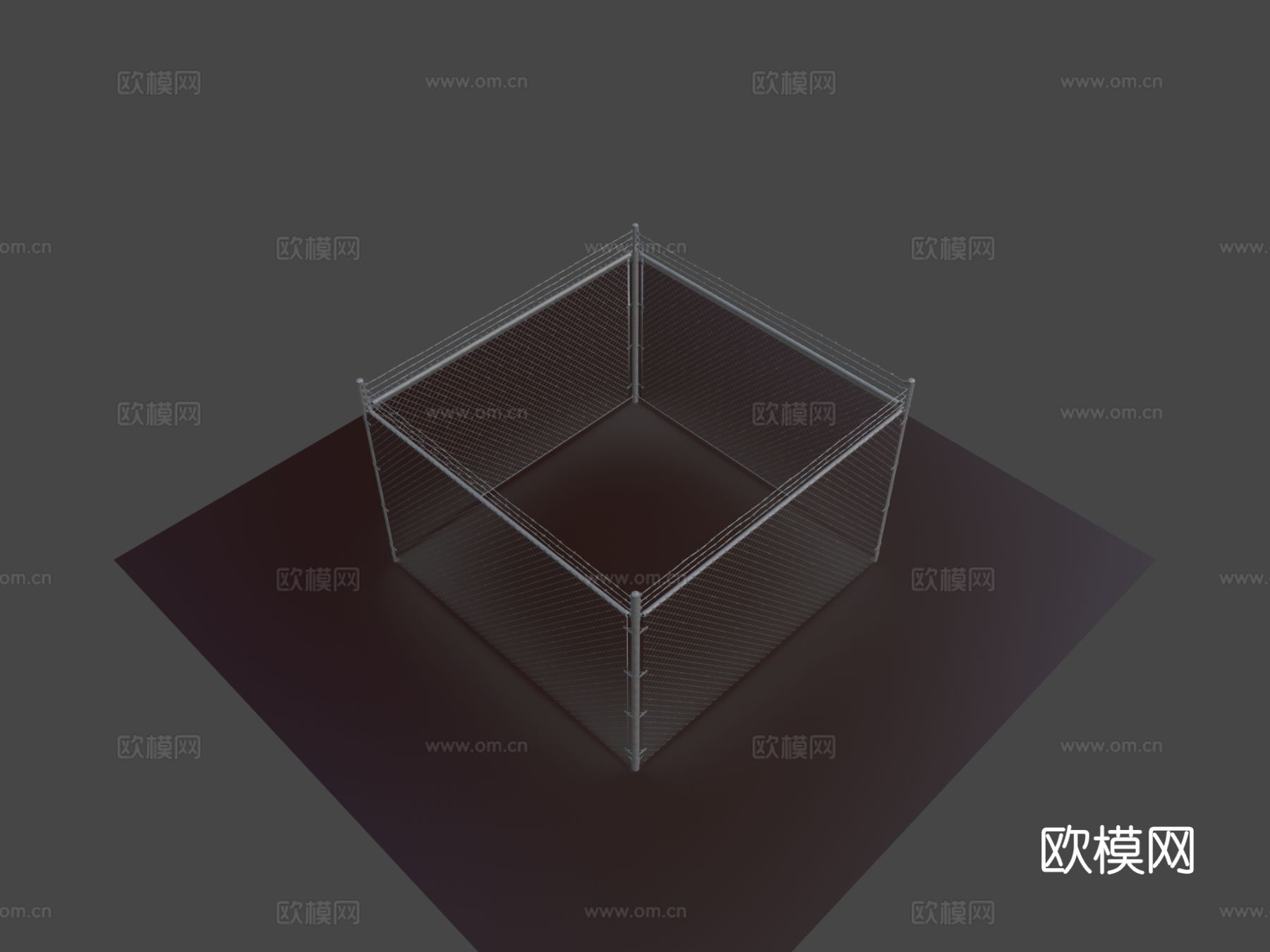 金属链链接栅栏su模型下载（渲染图4）
