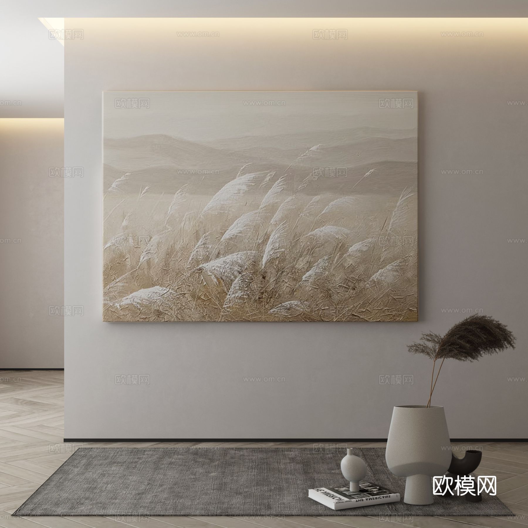 现代风景画 装饰画3d模型