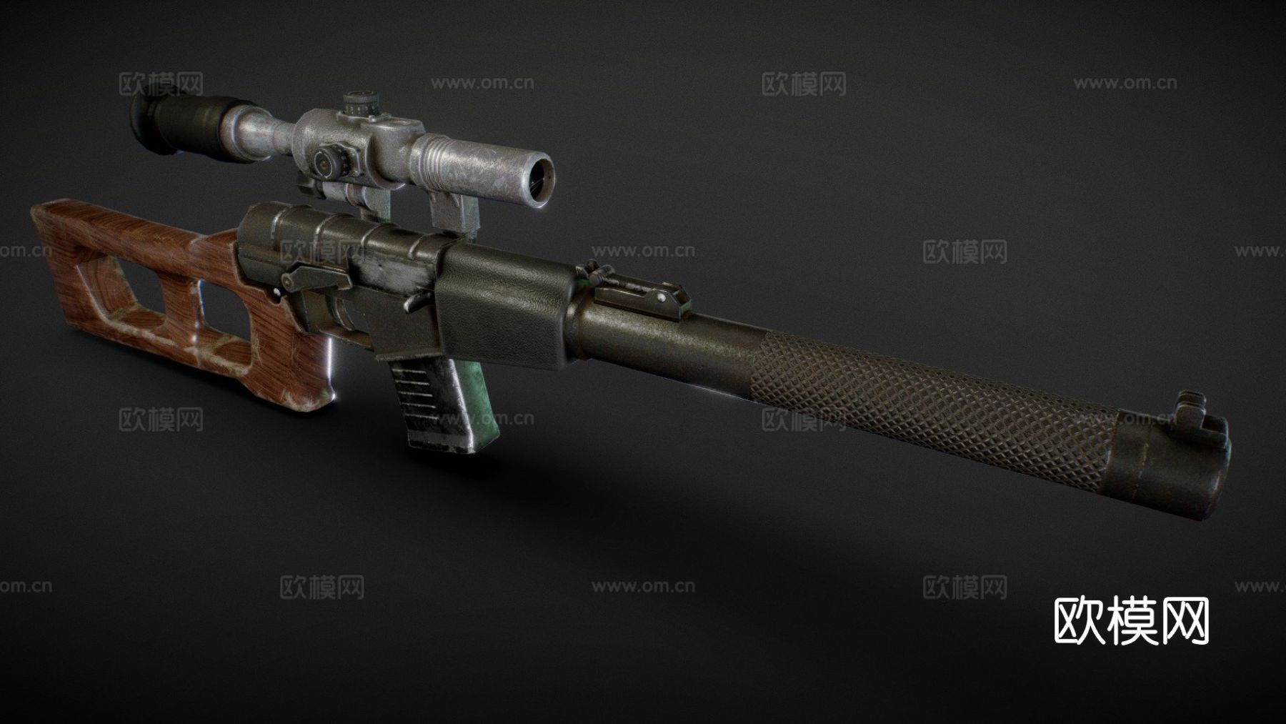 狙击枪su模型下载（渲染图7）
