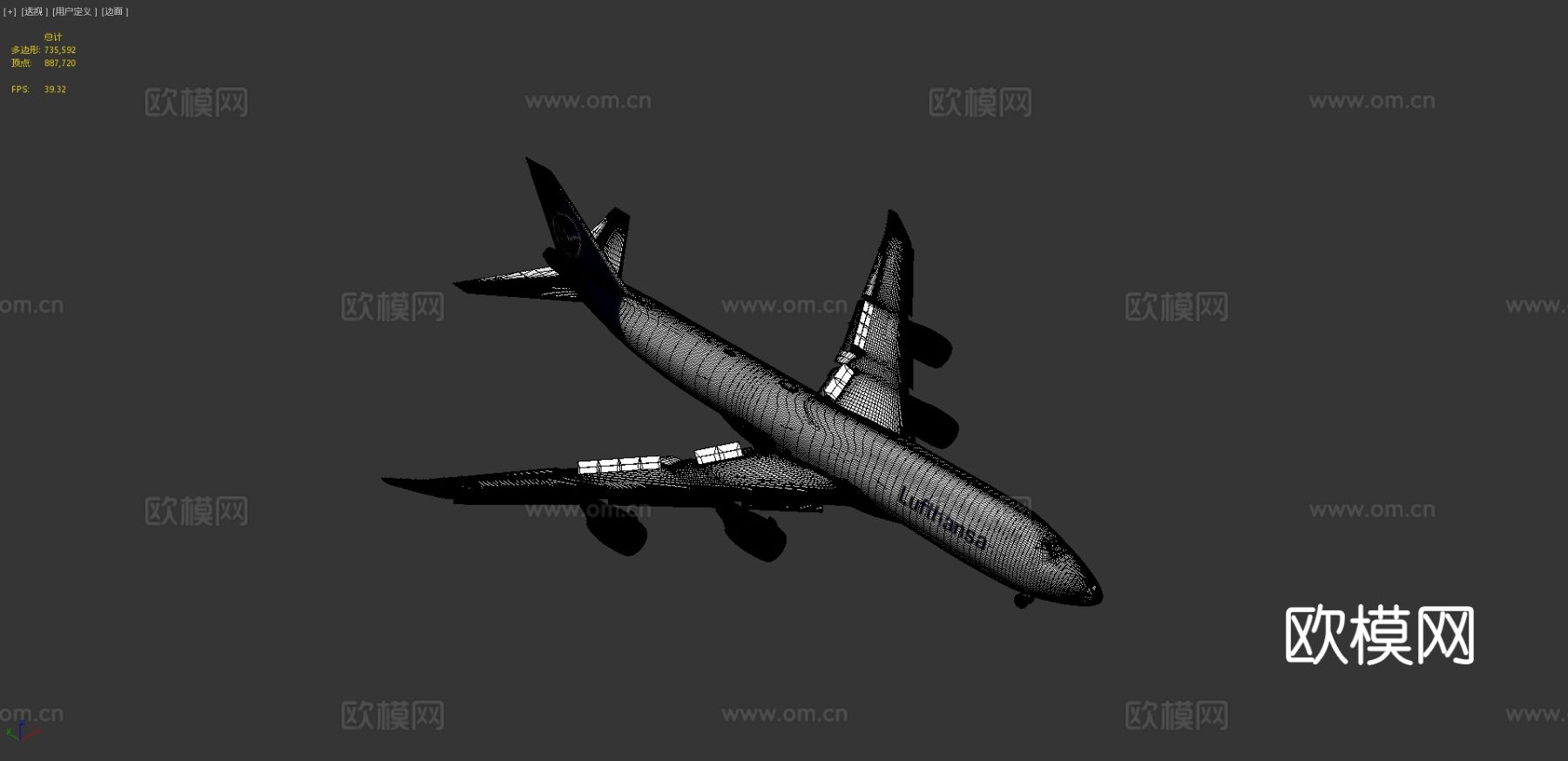 波音 747-8i客机 飞机3d模型