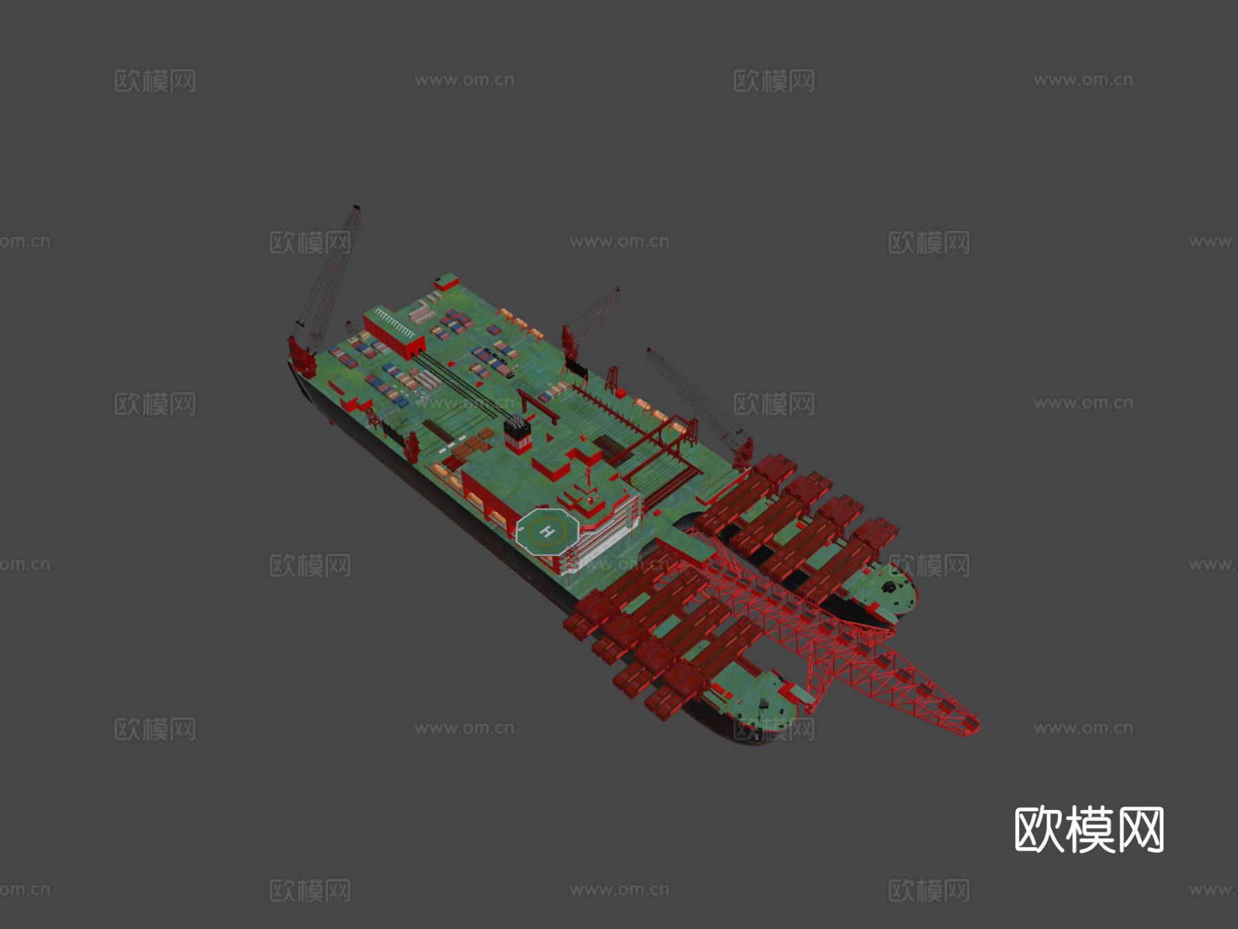 开拓精神号铺管船3d模型