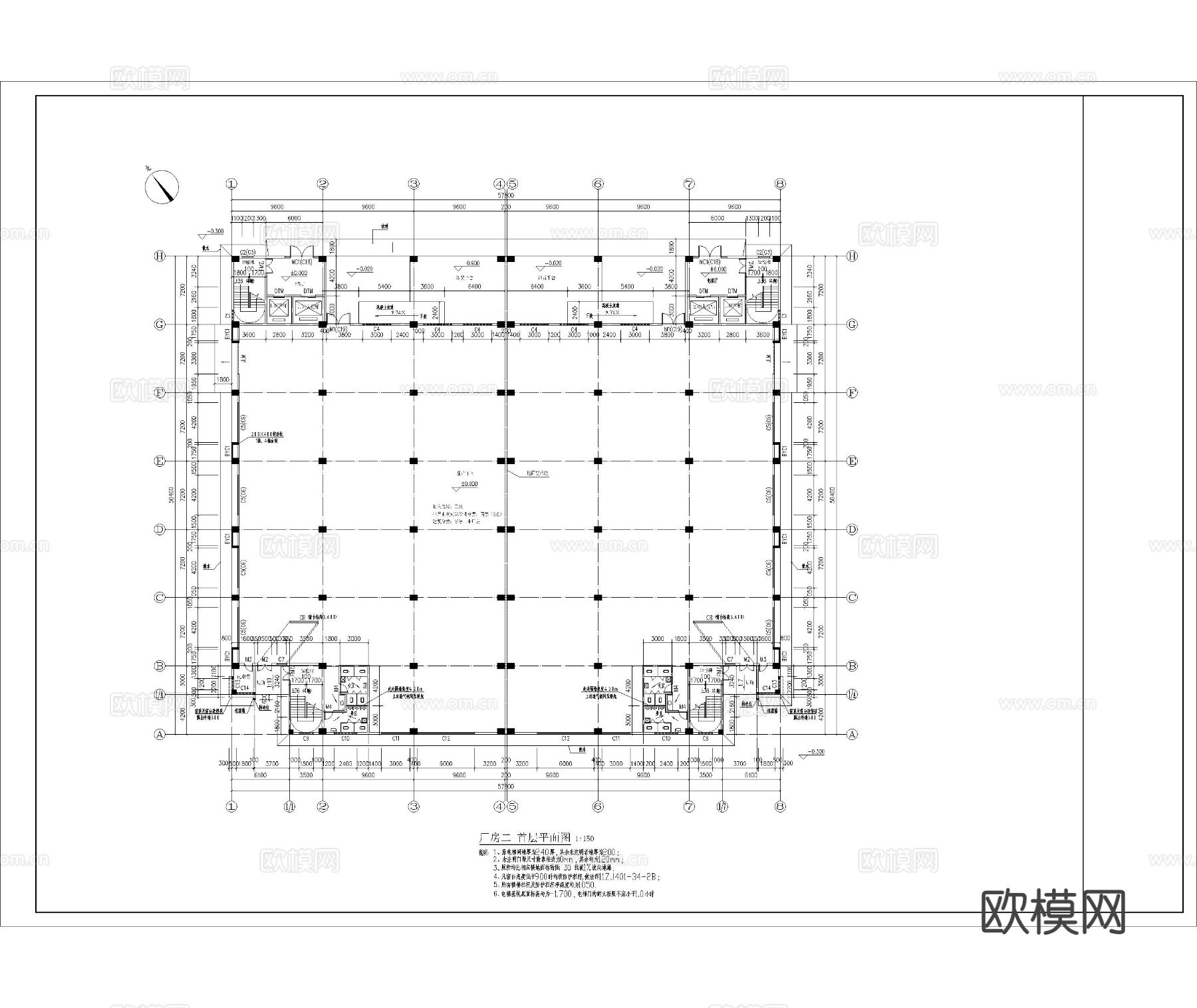 厂房 建筑CAD施工图