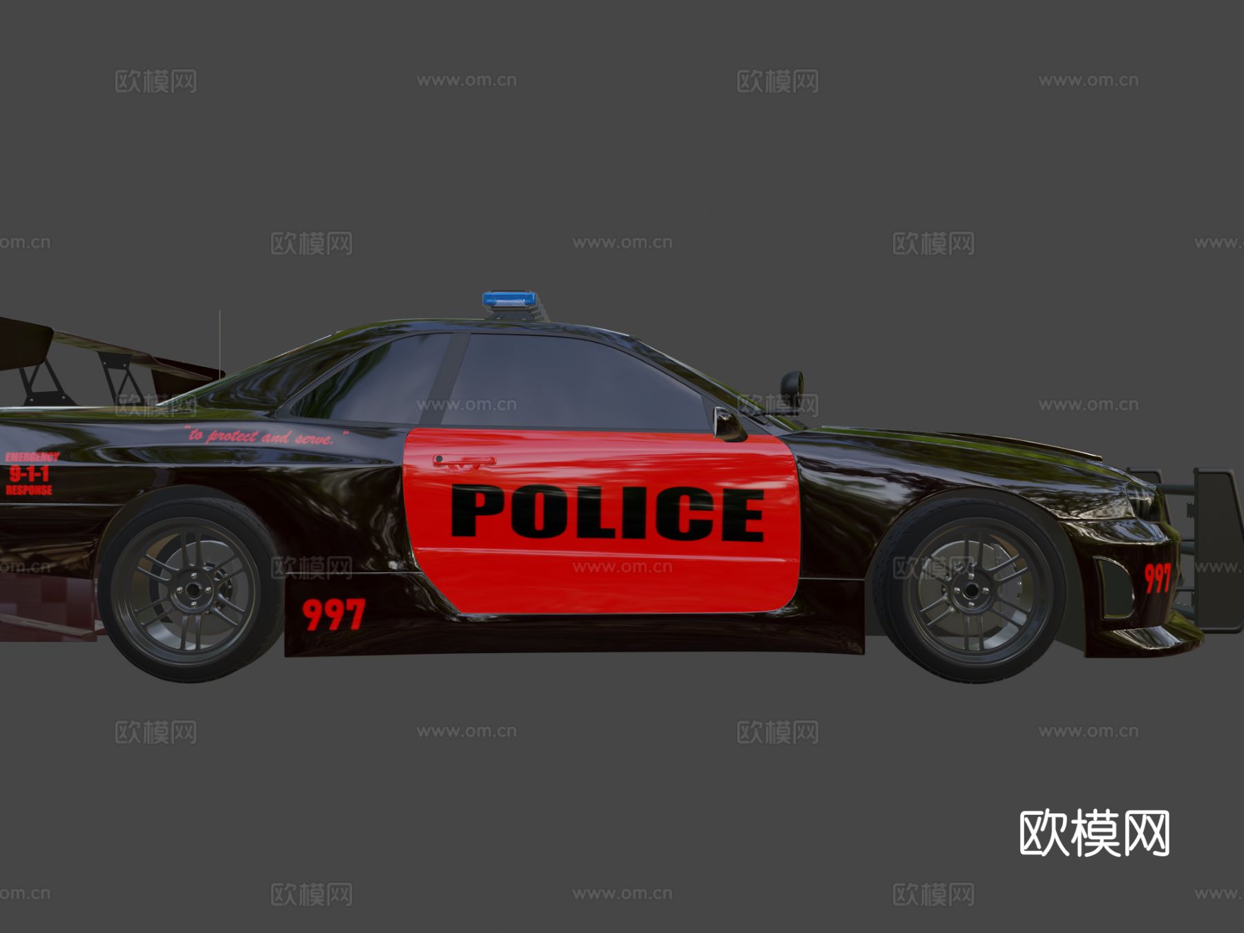 GT-RR34 警车3d模型