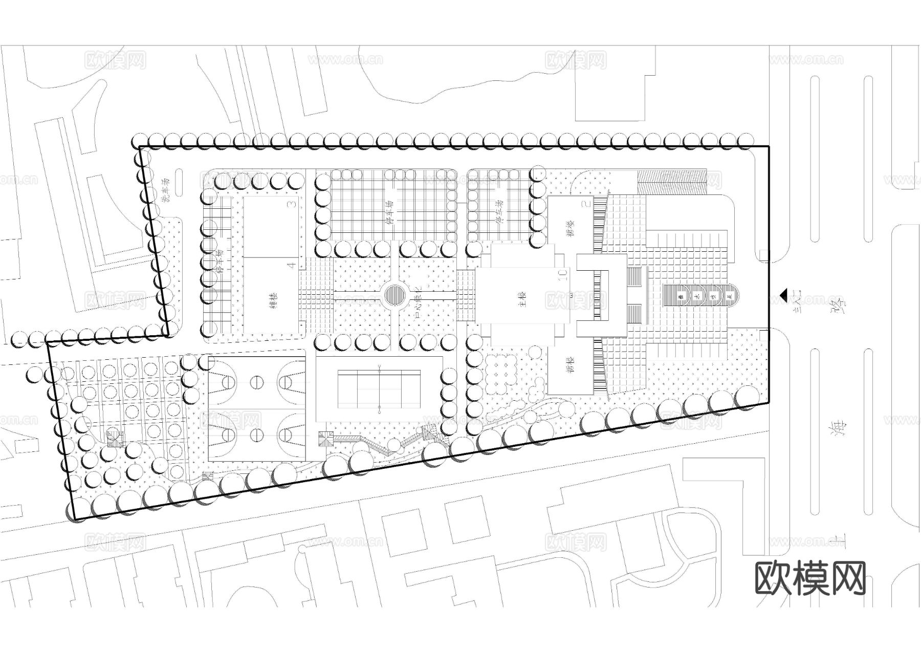 建筑大楼CAD平面图下载
