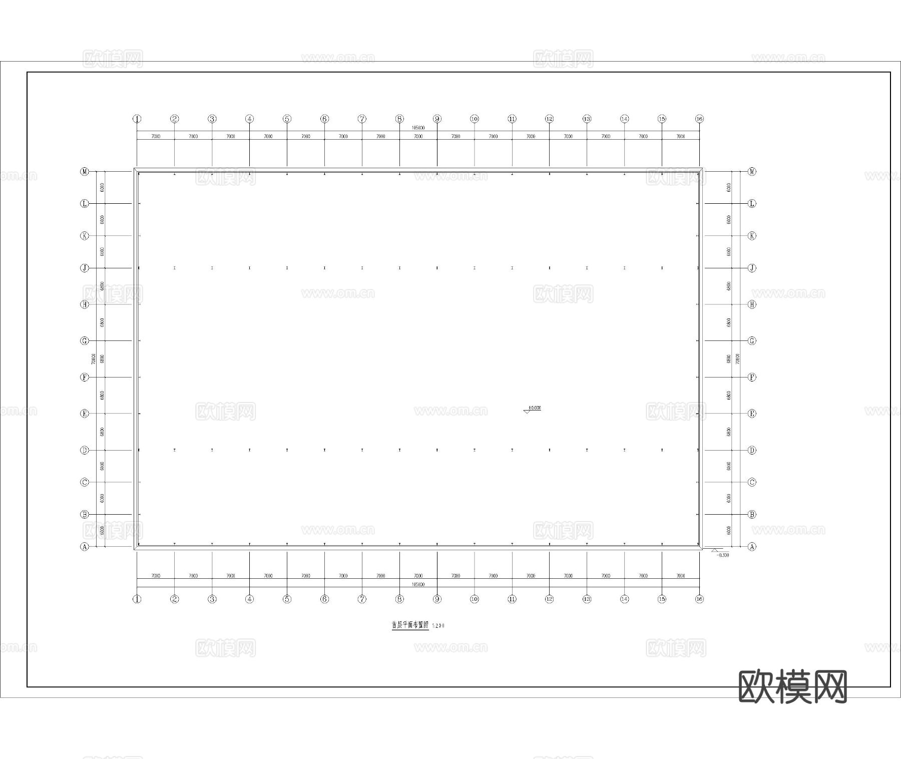 市场工程CAD平面图下载（渲染图3）