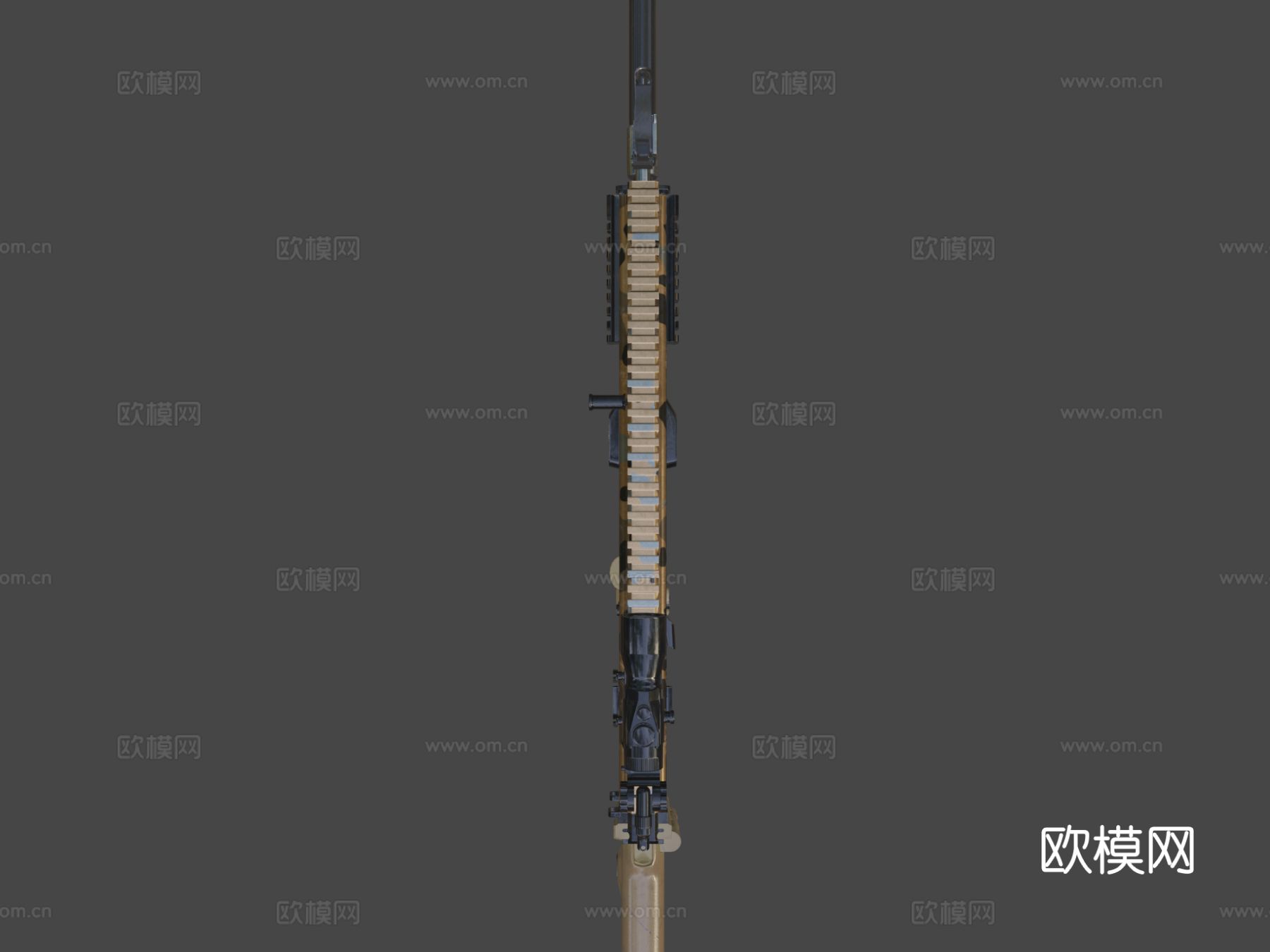 步枪 瞄准镜和握把su模型下载（渲染图5）