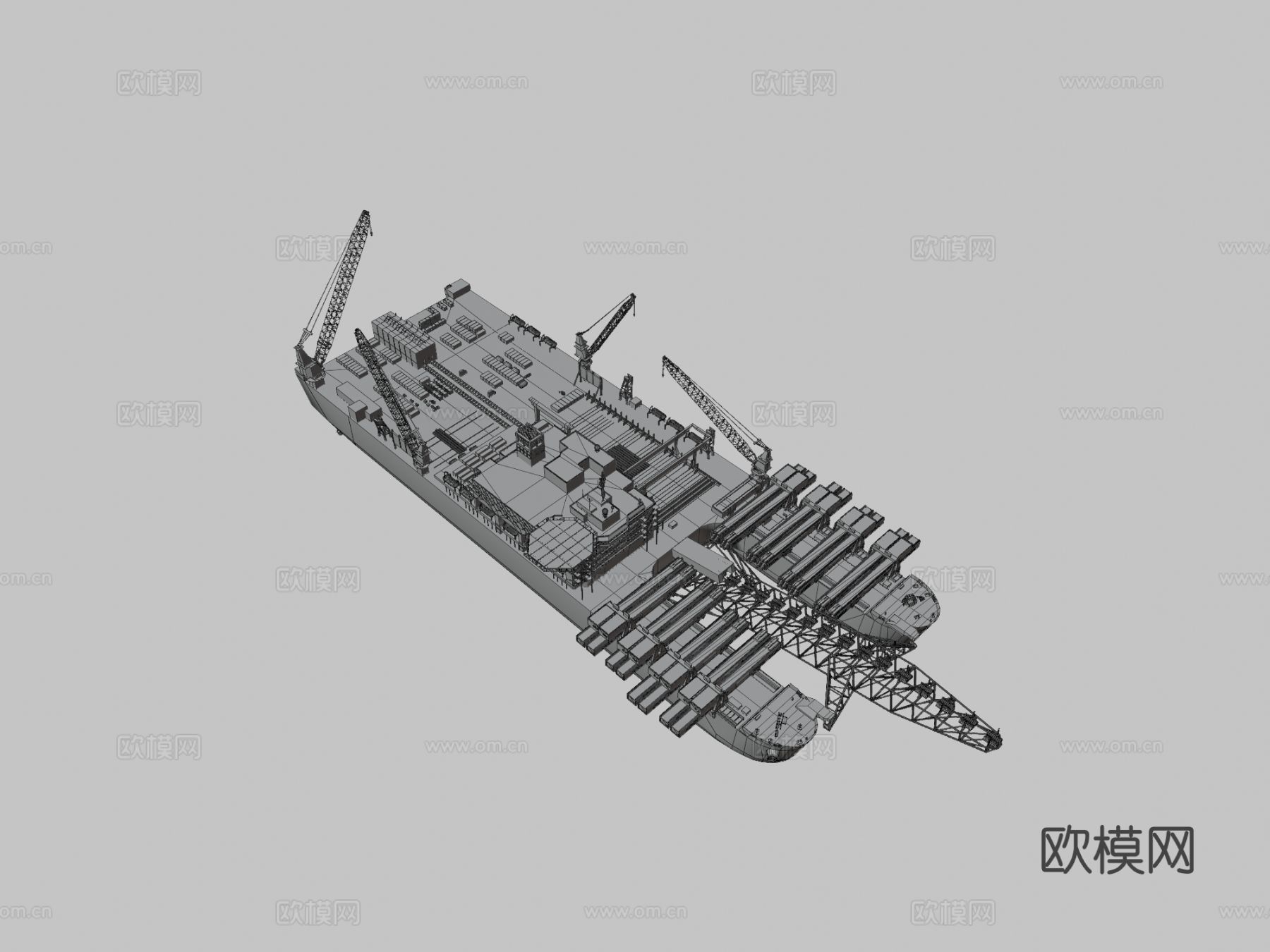 开拓精神号铺管船3d模型