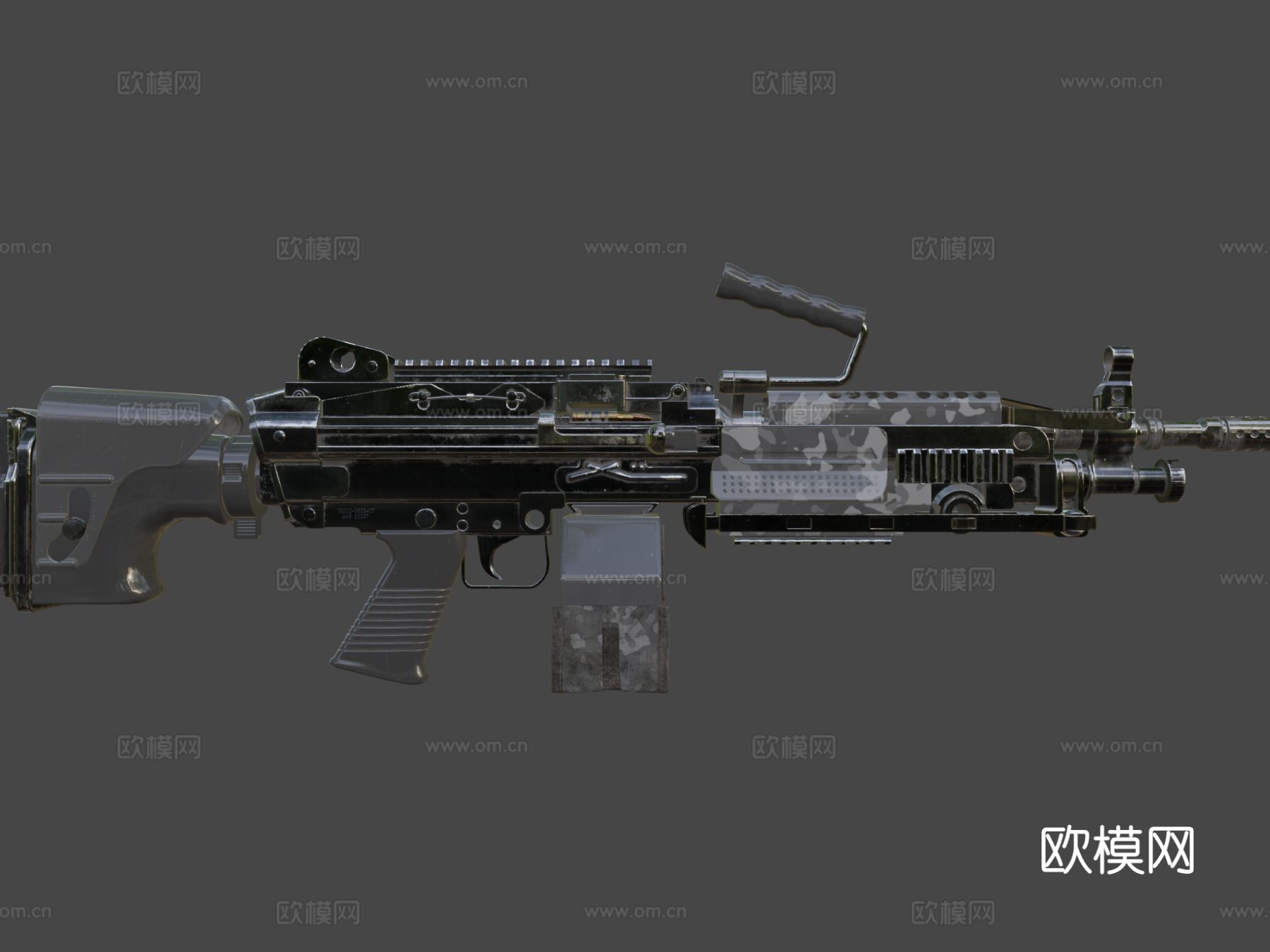 机枪FN Minimi 5.56su模型下载（渲染图7）