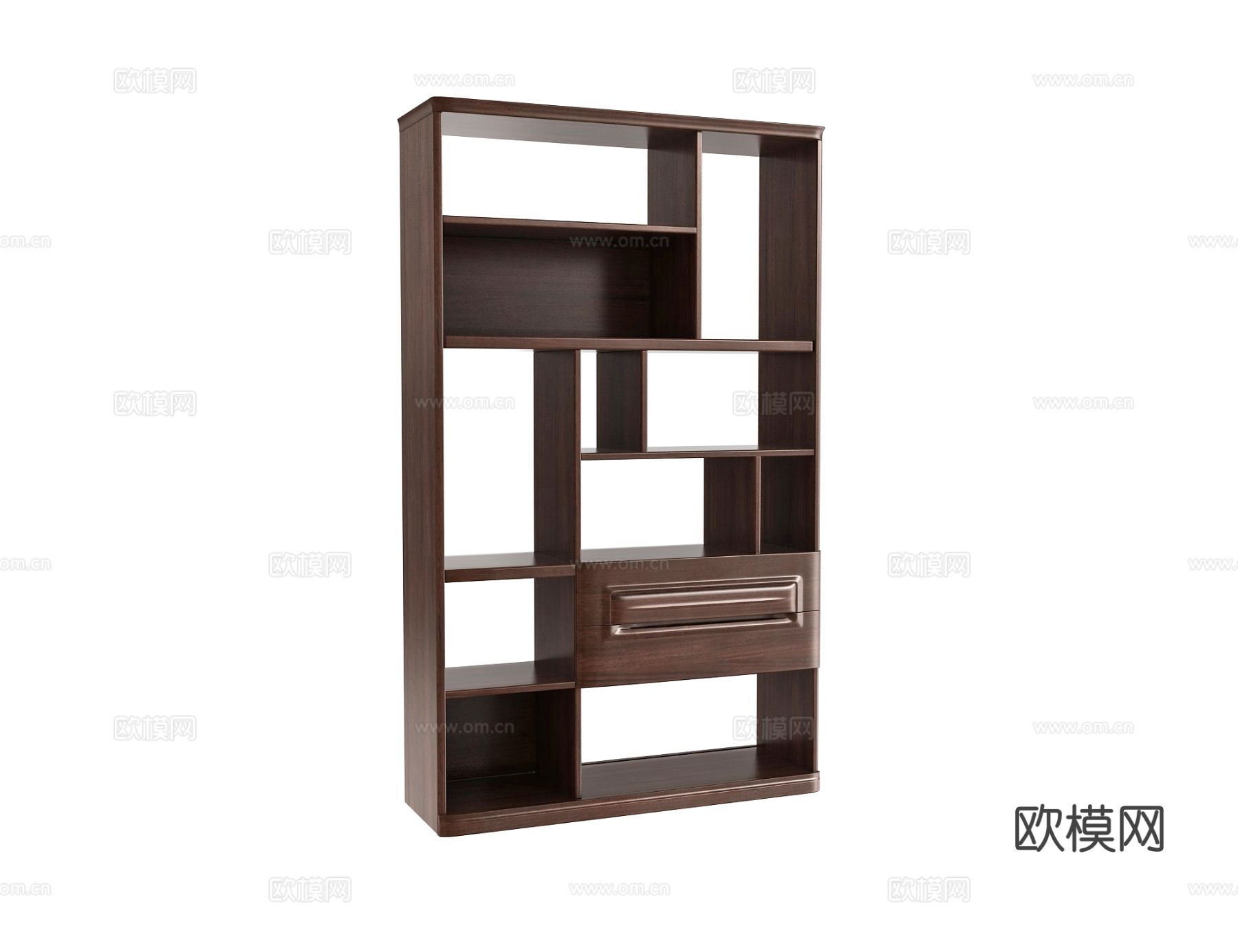新中式博古架3d模型下载