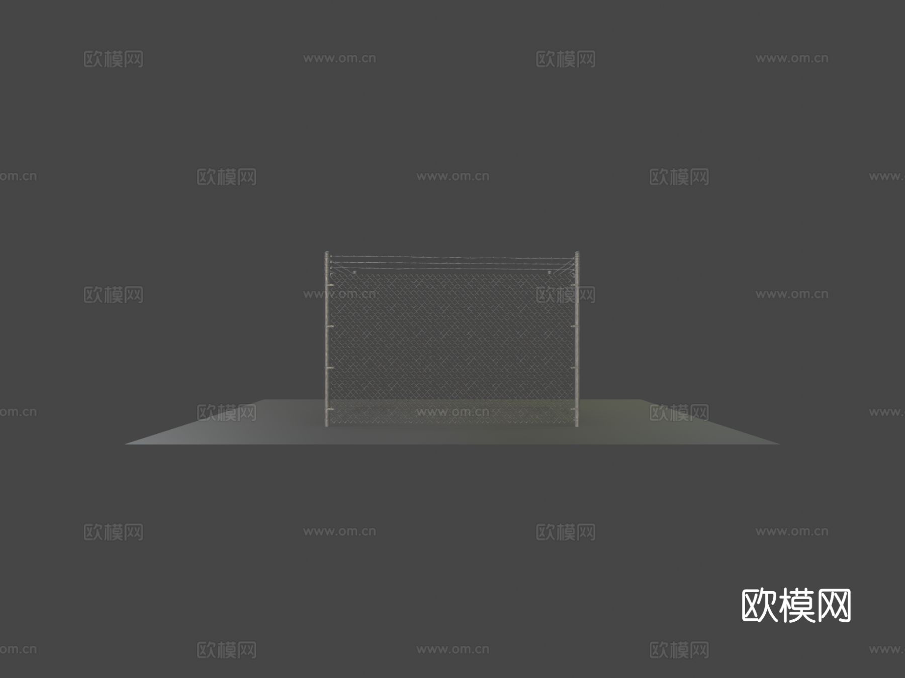 金属链链接栅栏su模型下载（渲染图7）