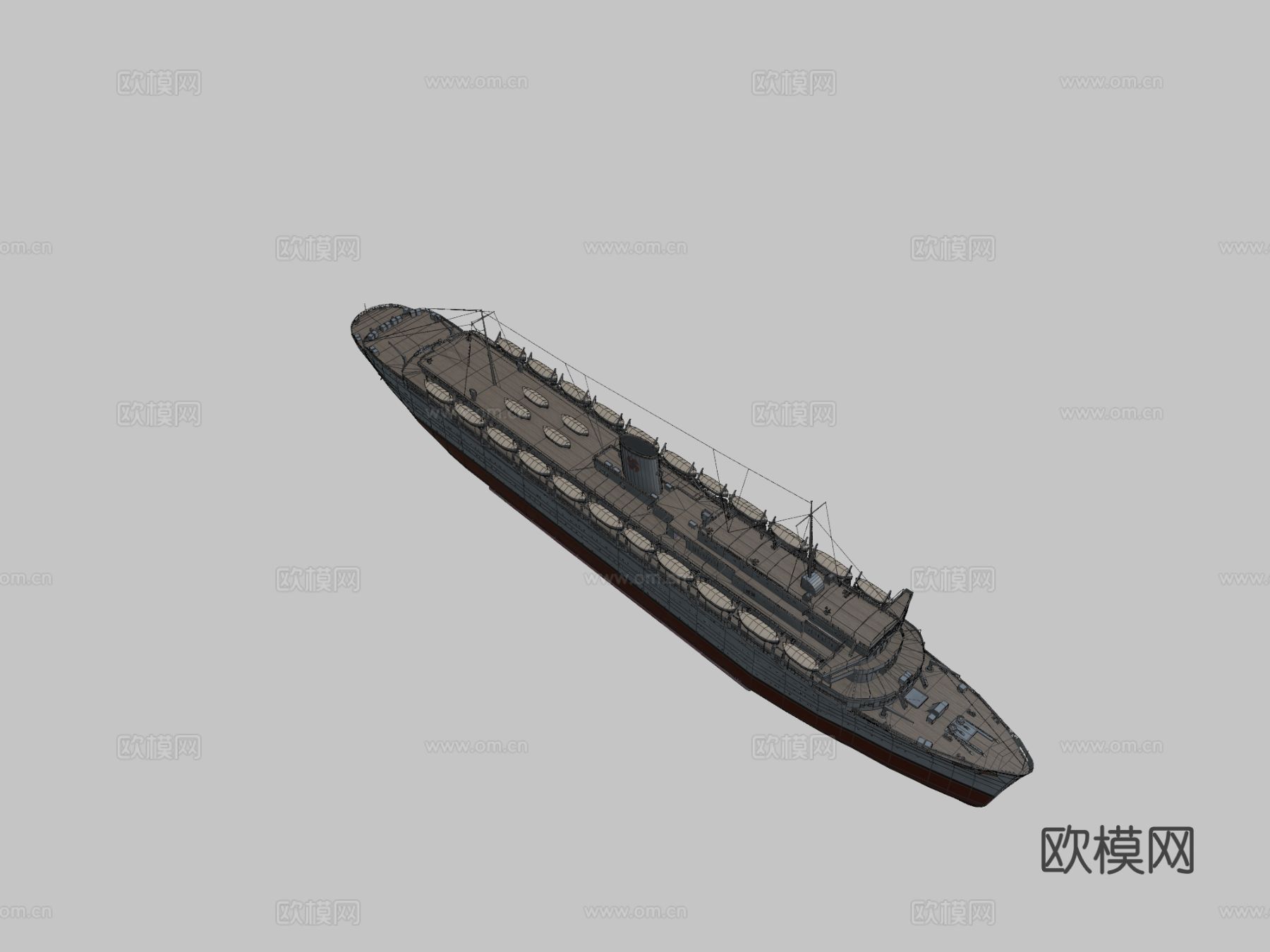 威廉古斯特洛夫号 游轮 轮船 船只3d模型