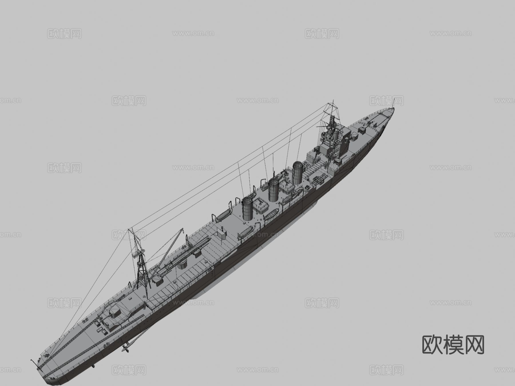 船 工程船 运输船su模型下载（渲染图3）
