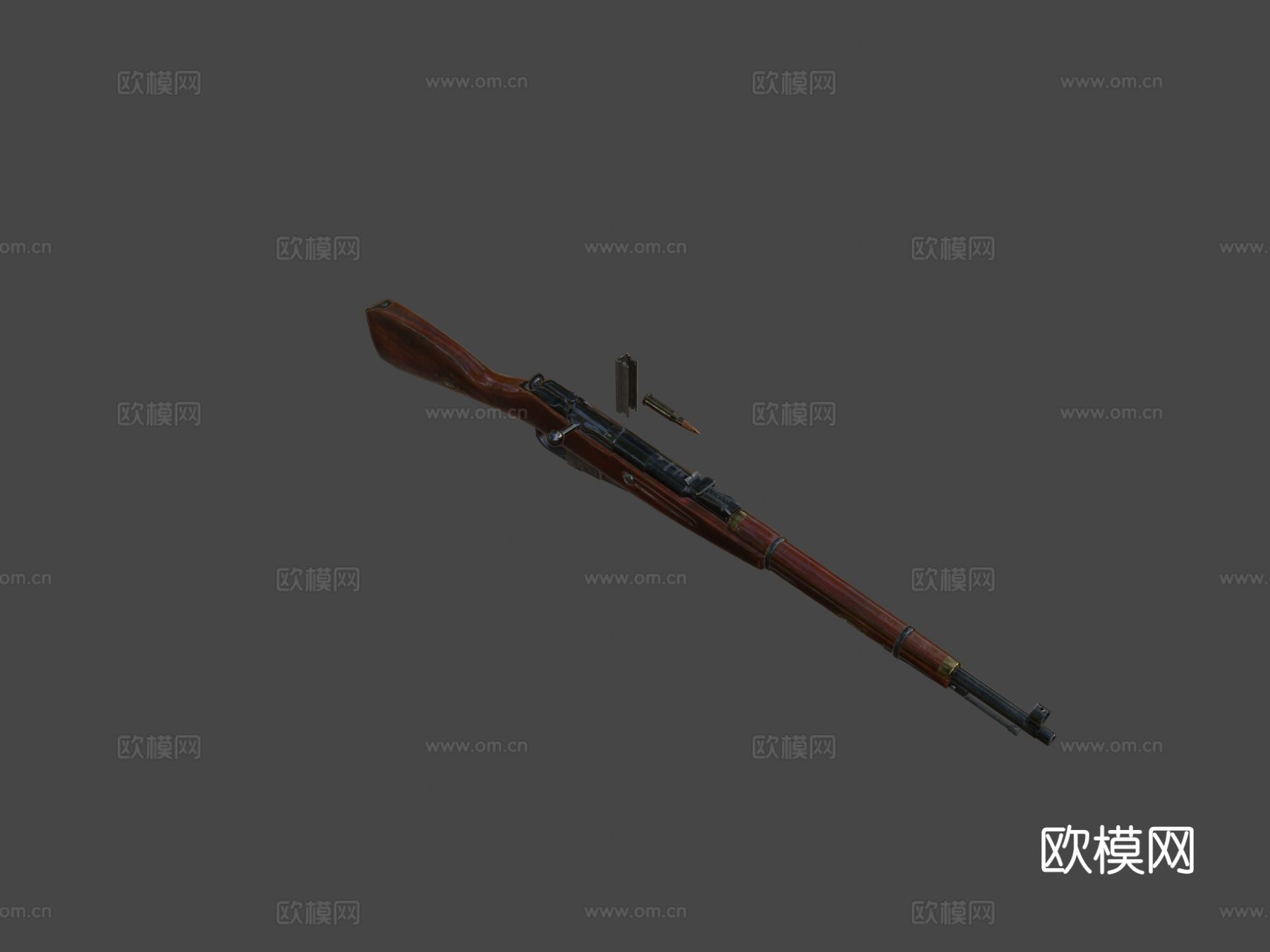 毛瑟枪su模型下载（渲染图4）