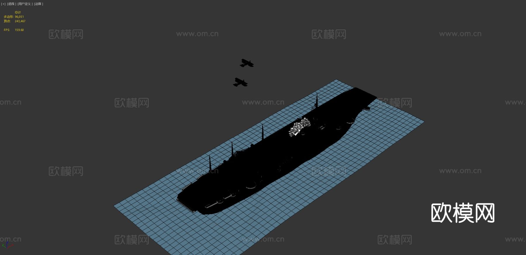 独角兽运输船 工程船su模型