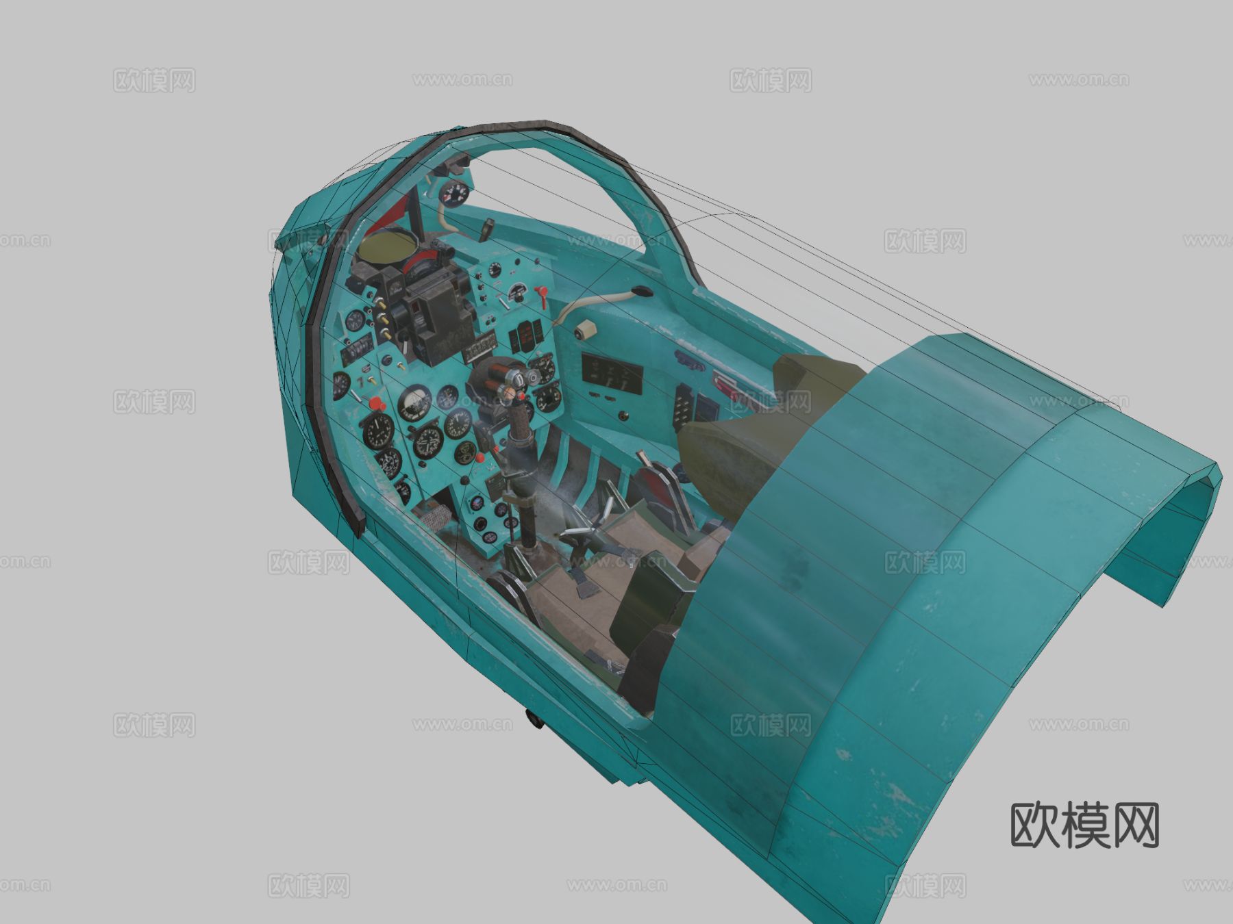 Mig21驾驶舱su模型下载（渲染图2）