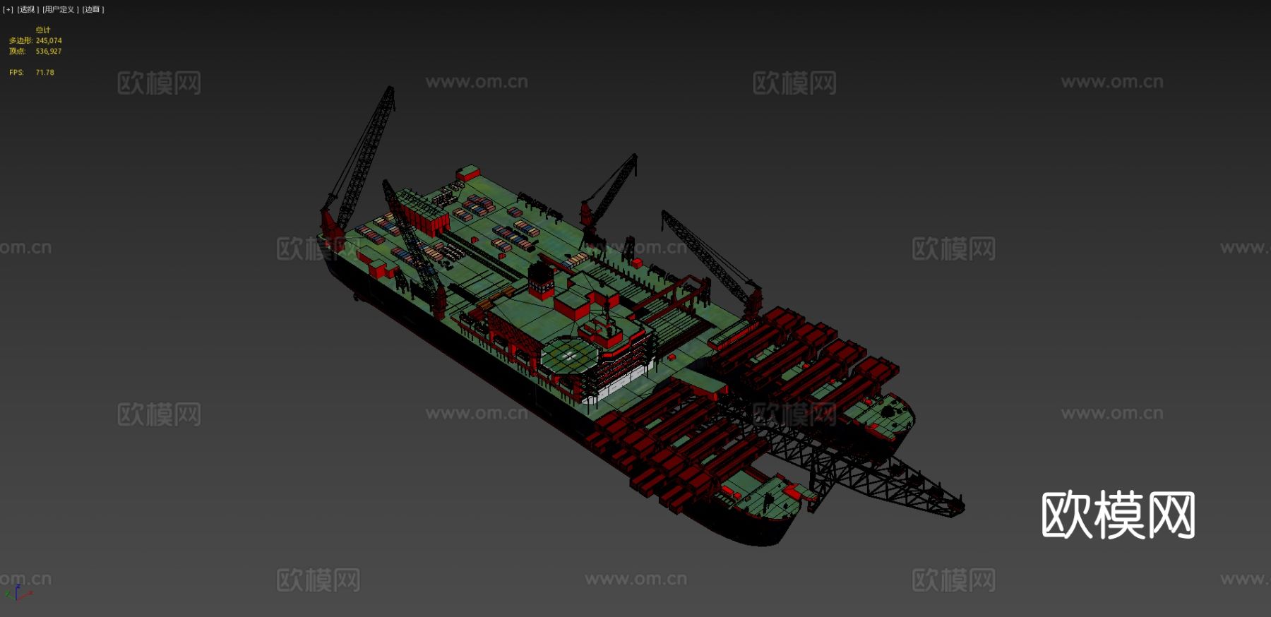 开拓精神号铺管船3d模型