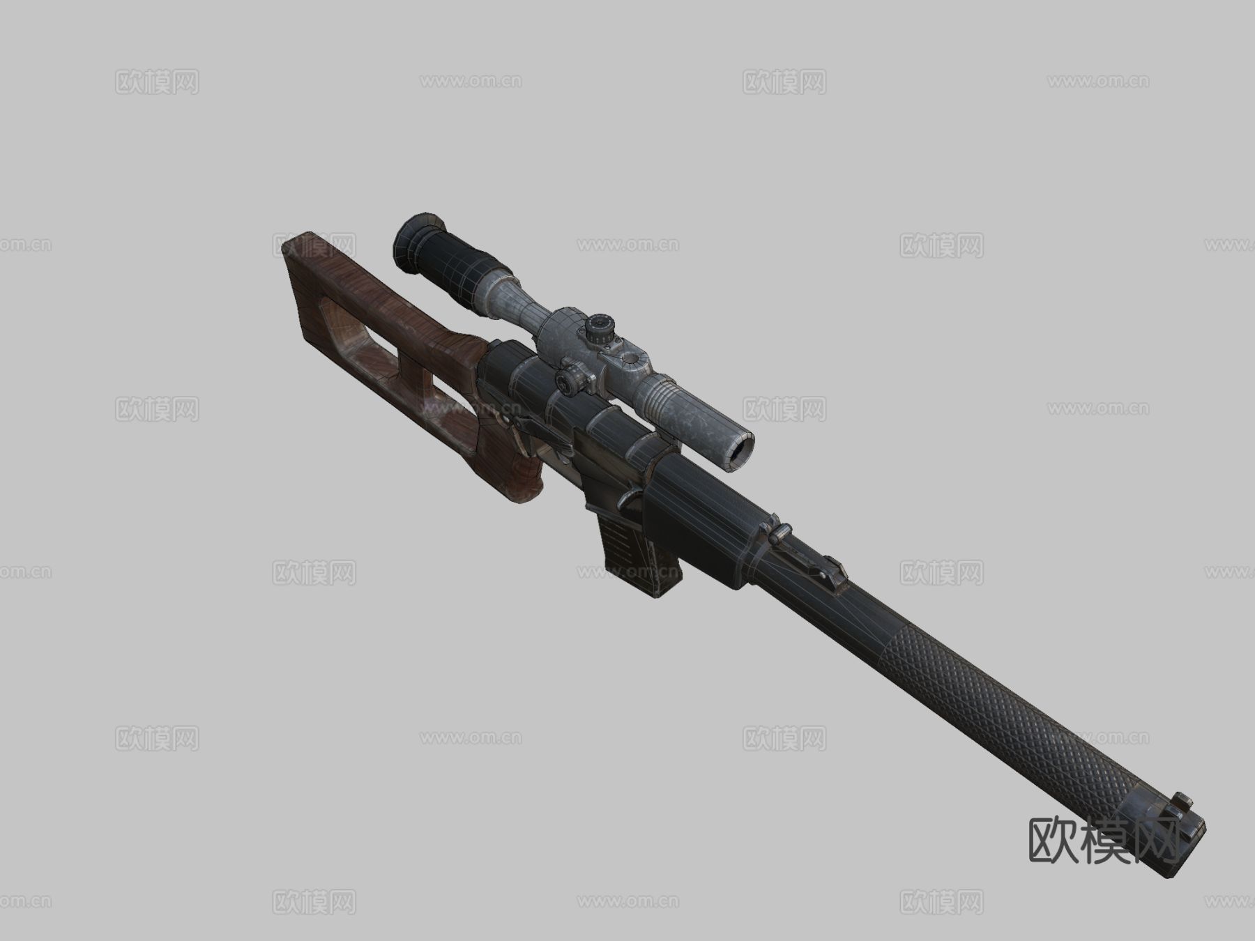 狙击枪su模型下载（渲染图5）