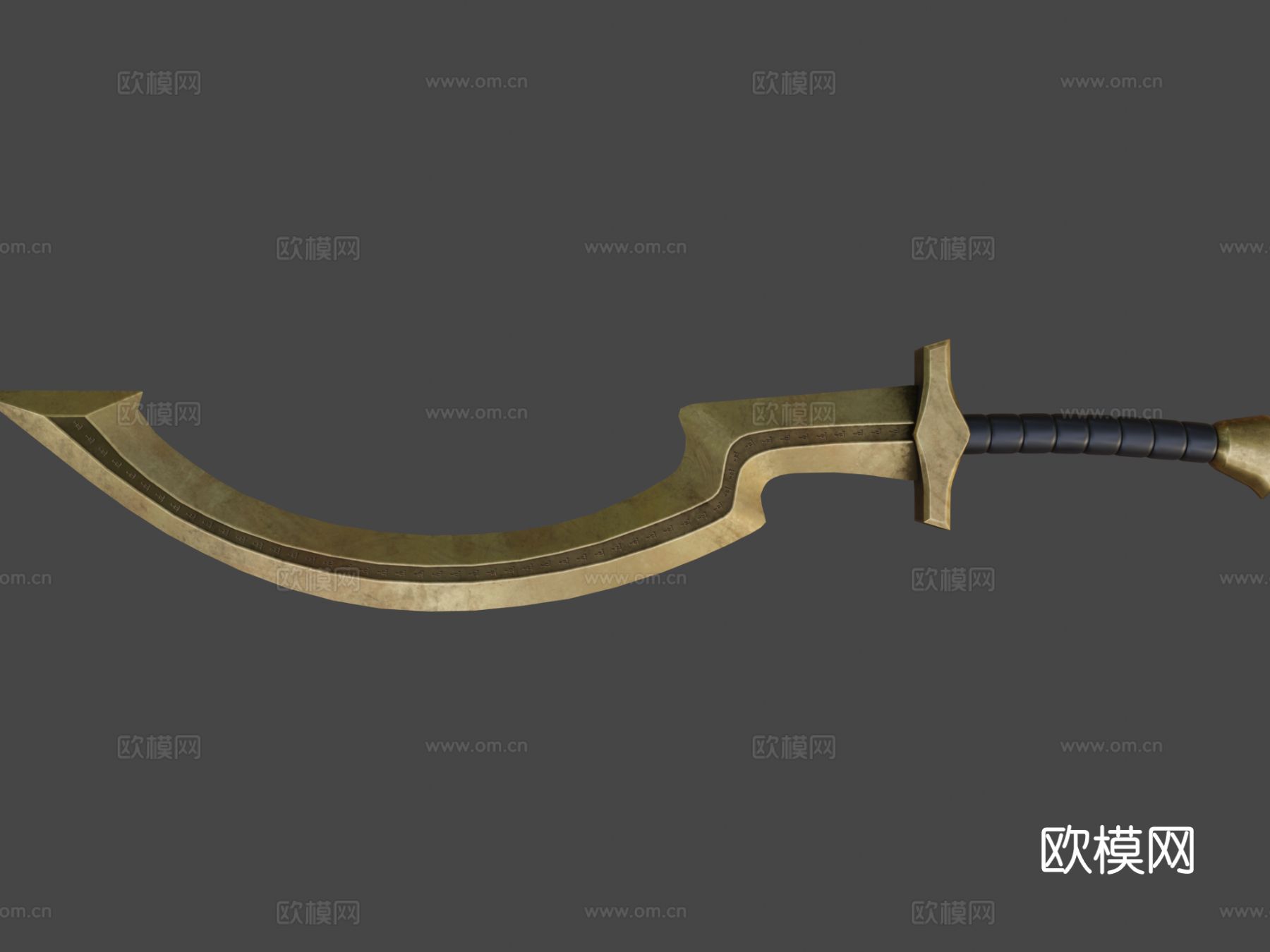 蛇形弯刀su模型下载（渲染图7）