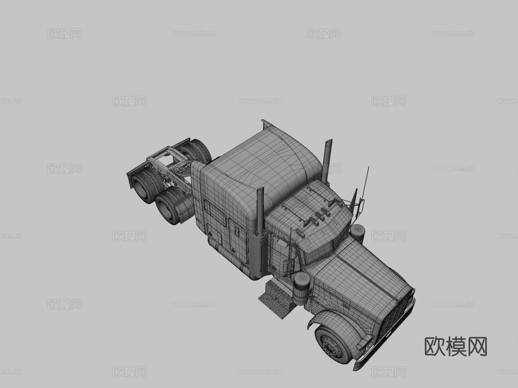 彼得比尔特 大卡车3d模型