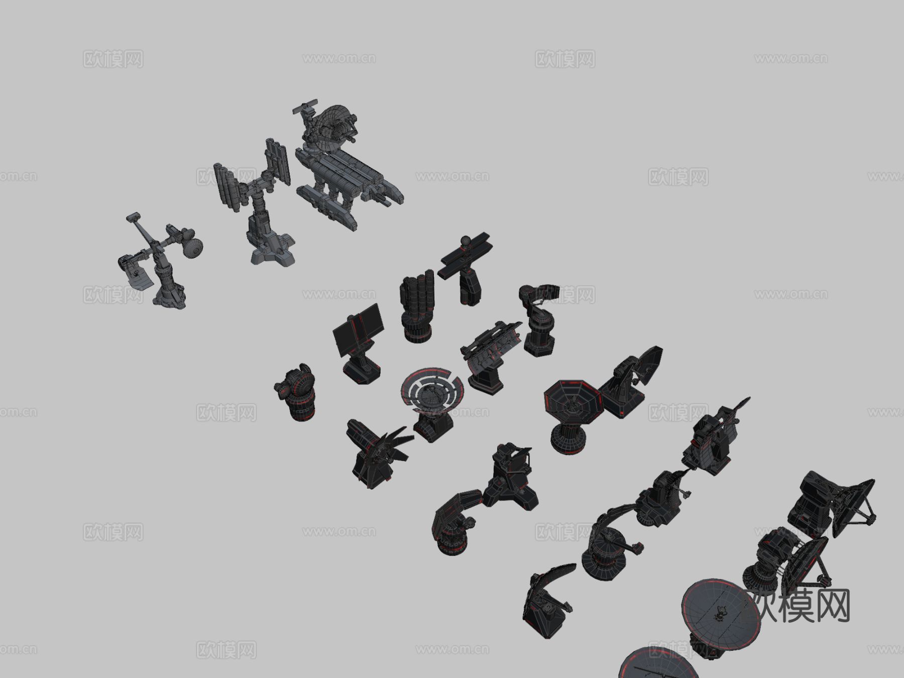 雷达包su模型下载（渲染图1）