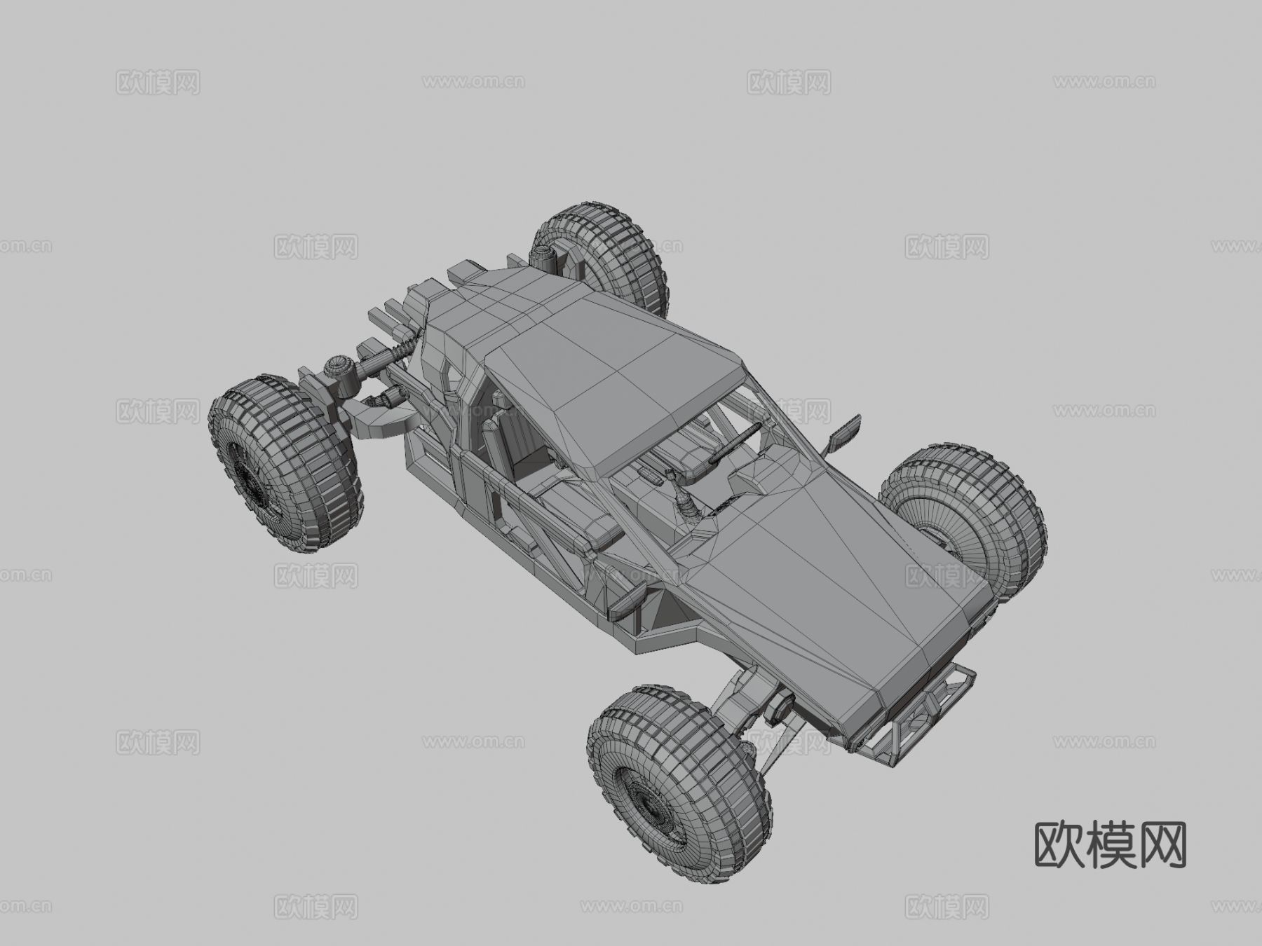 科幻越野车3d模型