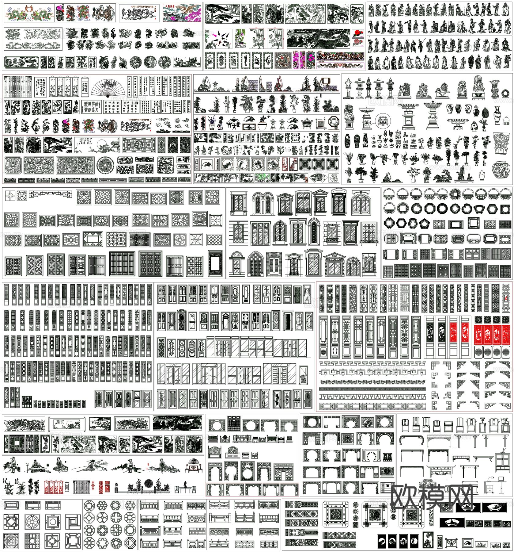 明清素材CAD图库