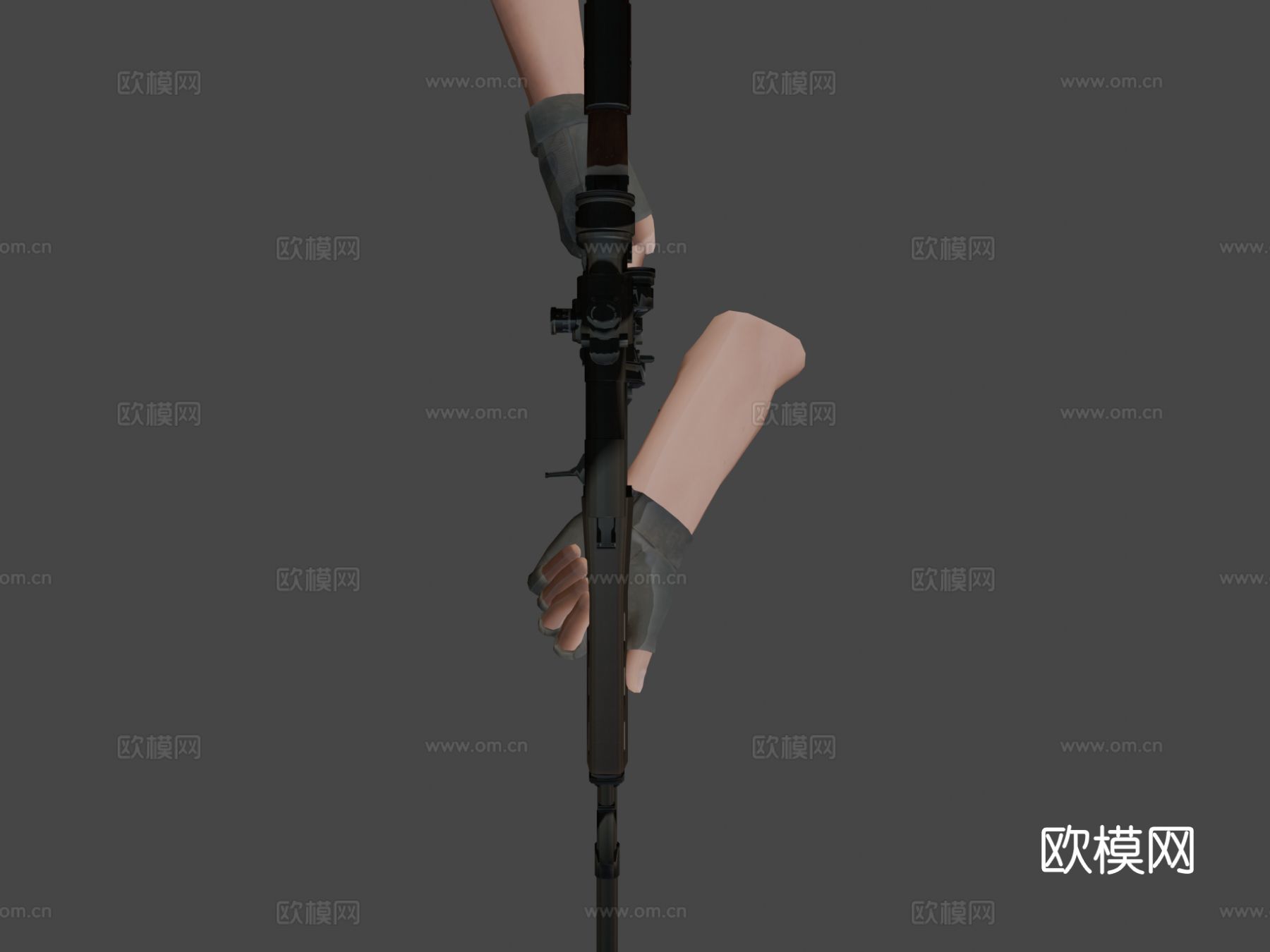 狙击枪su模型下载（渲染图4）