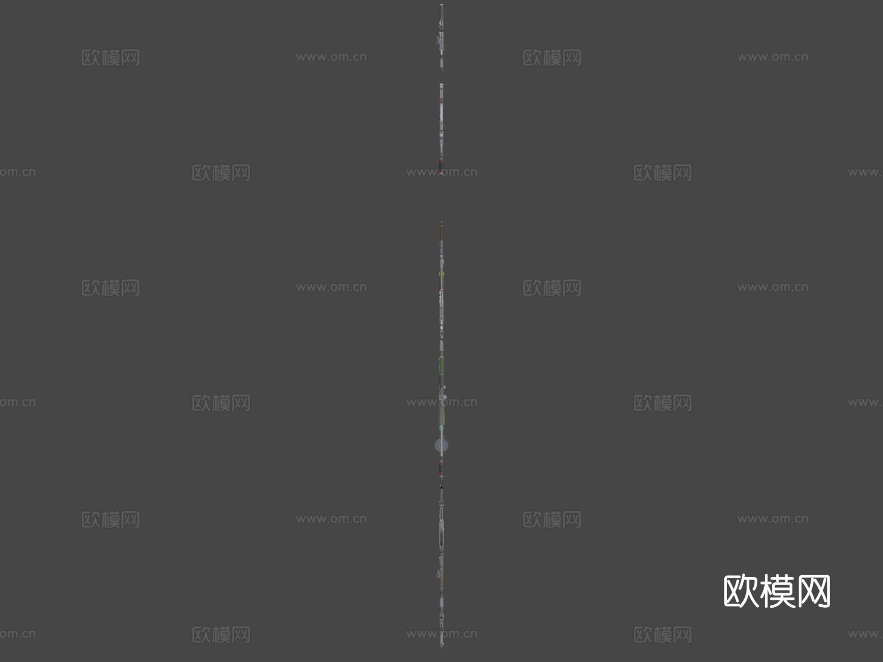 AK 冲锋枪su模型下载（渲染图7）