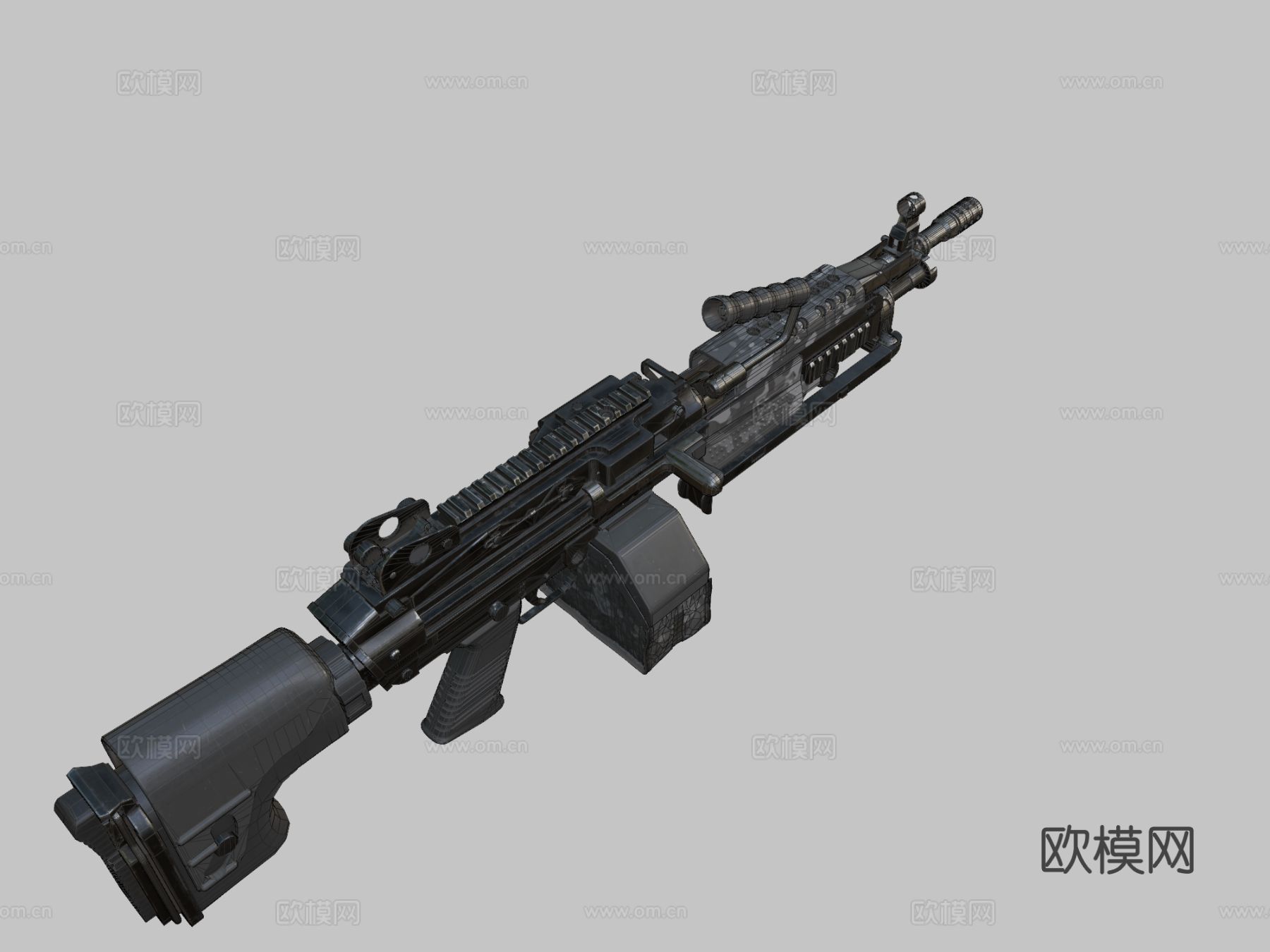 机枪FN Minimi 5.56su模型下载（渲染图1）